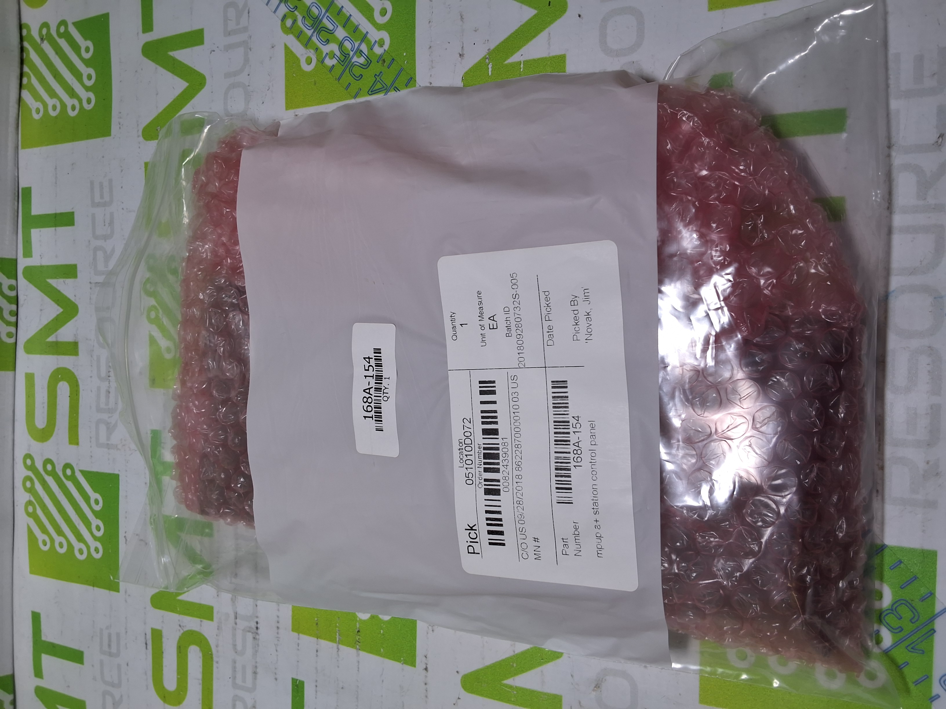 HOVER DAVIS 168C-053E MPUP A+ STATION CONTROL PANEL 168A-154 - NEW