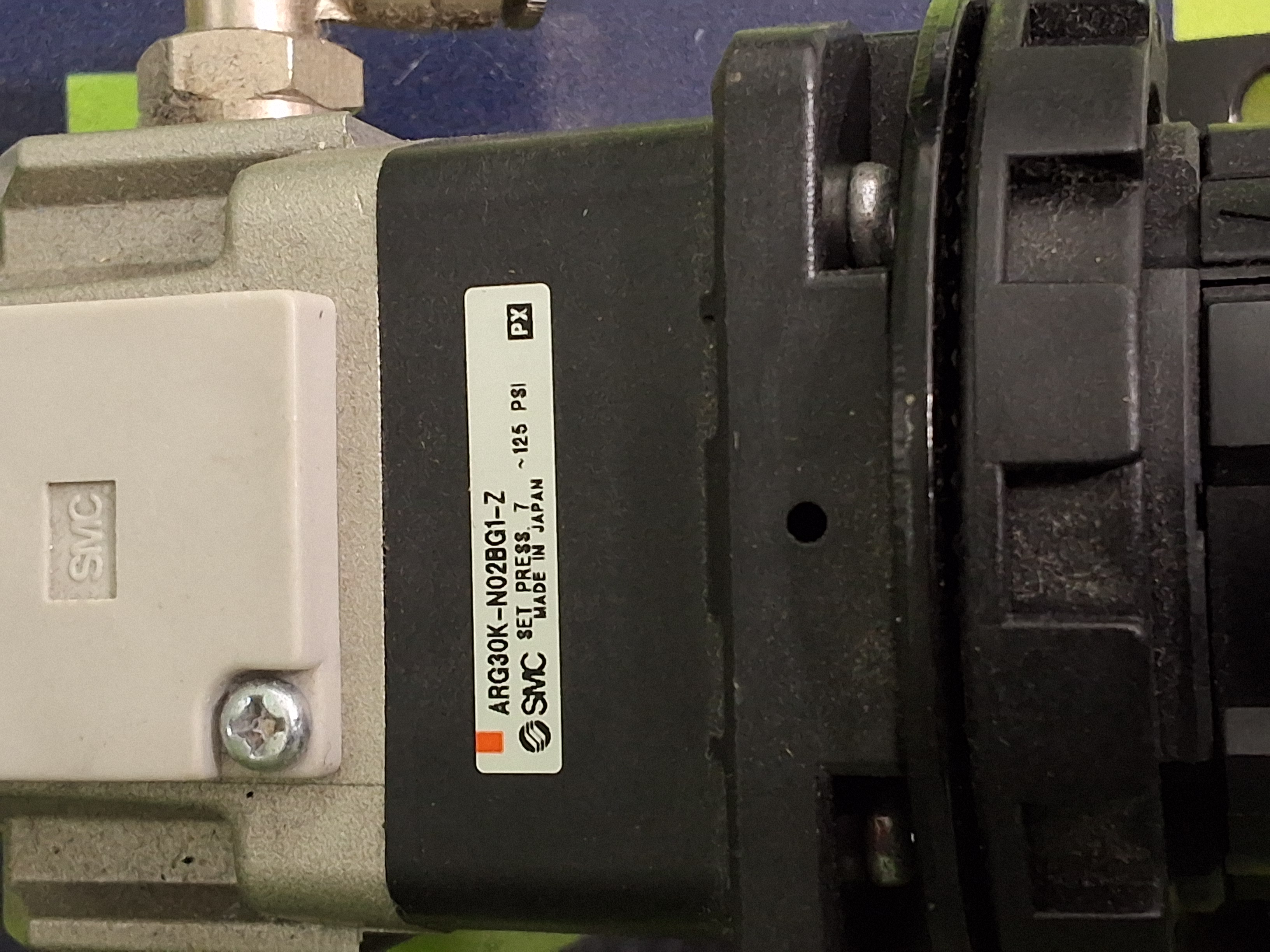 Used SMC ARG30K-N02BG1-Z PNEUMATIC REGULATOR 125 PSI