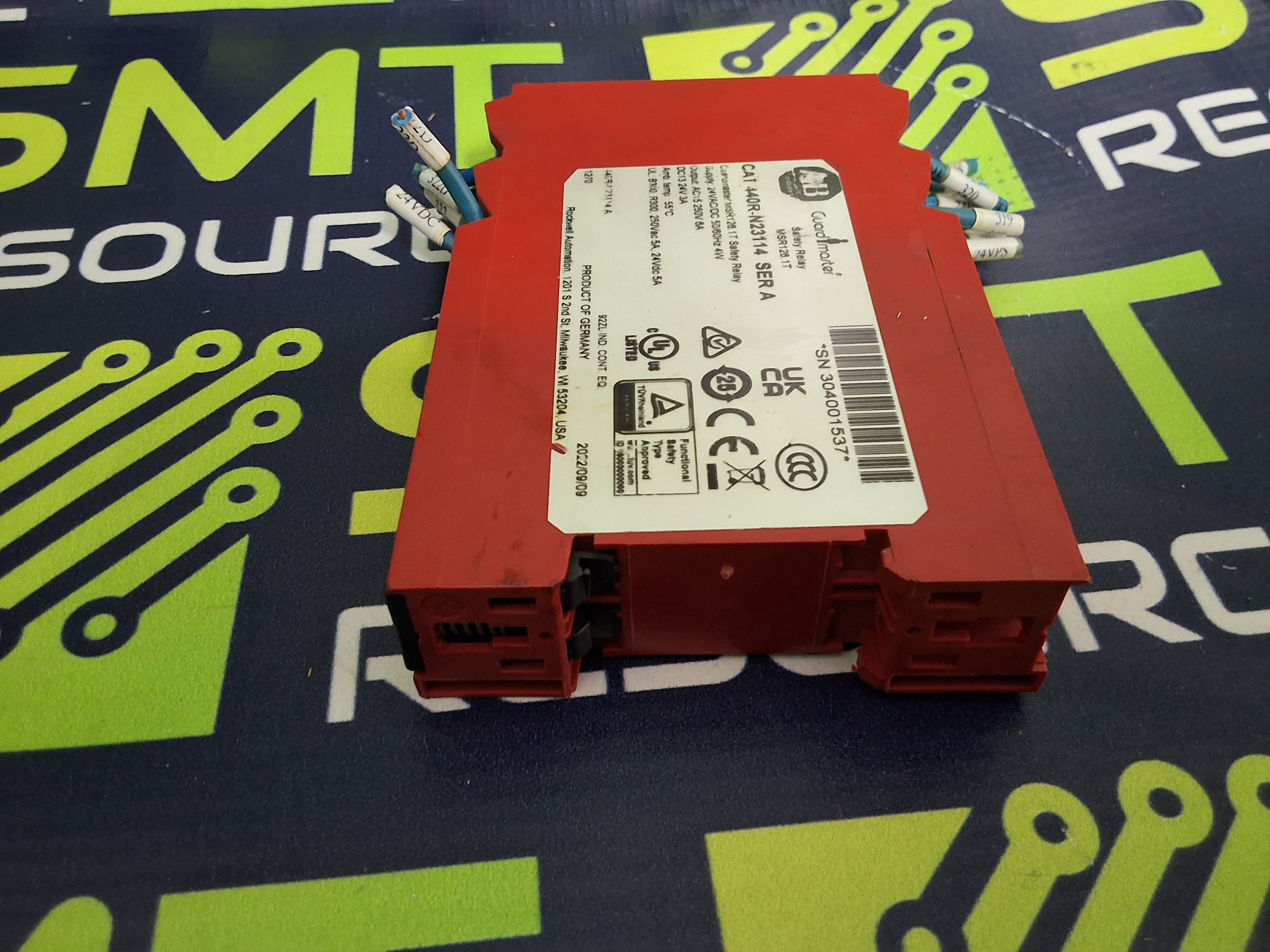Used ALLEN-BRADLEY MSR126.1T / 440R-N23114 GUARDMASTER SAFETY RELAY 24V 3A