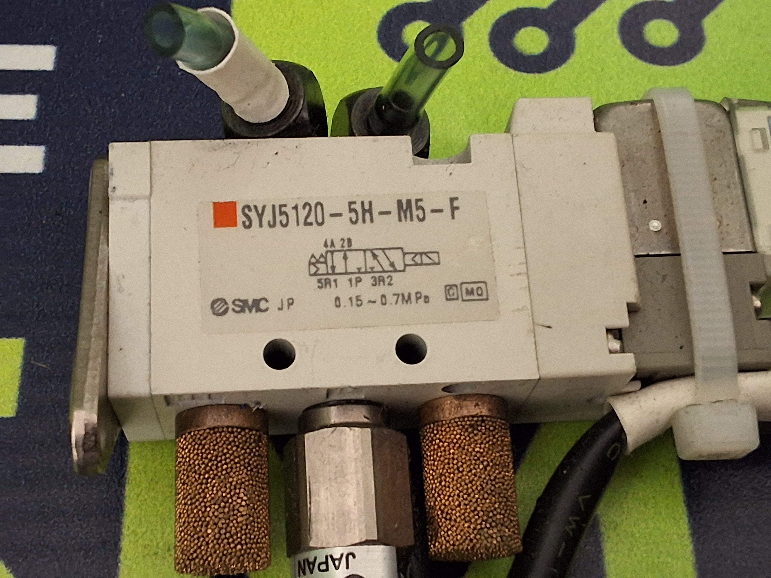 Used SMC SYJ5120-5H-M5-F PNEUMATIC SOLENOID VALVE