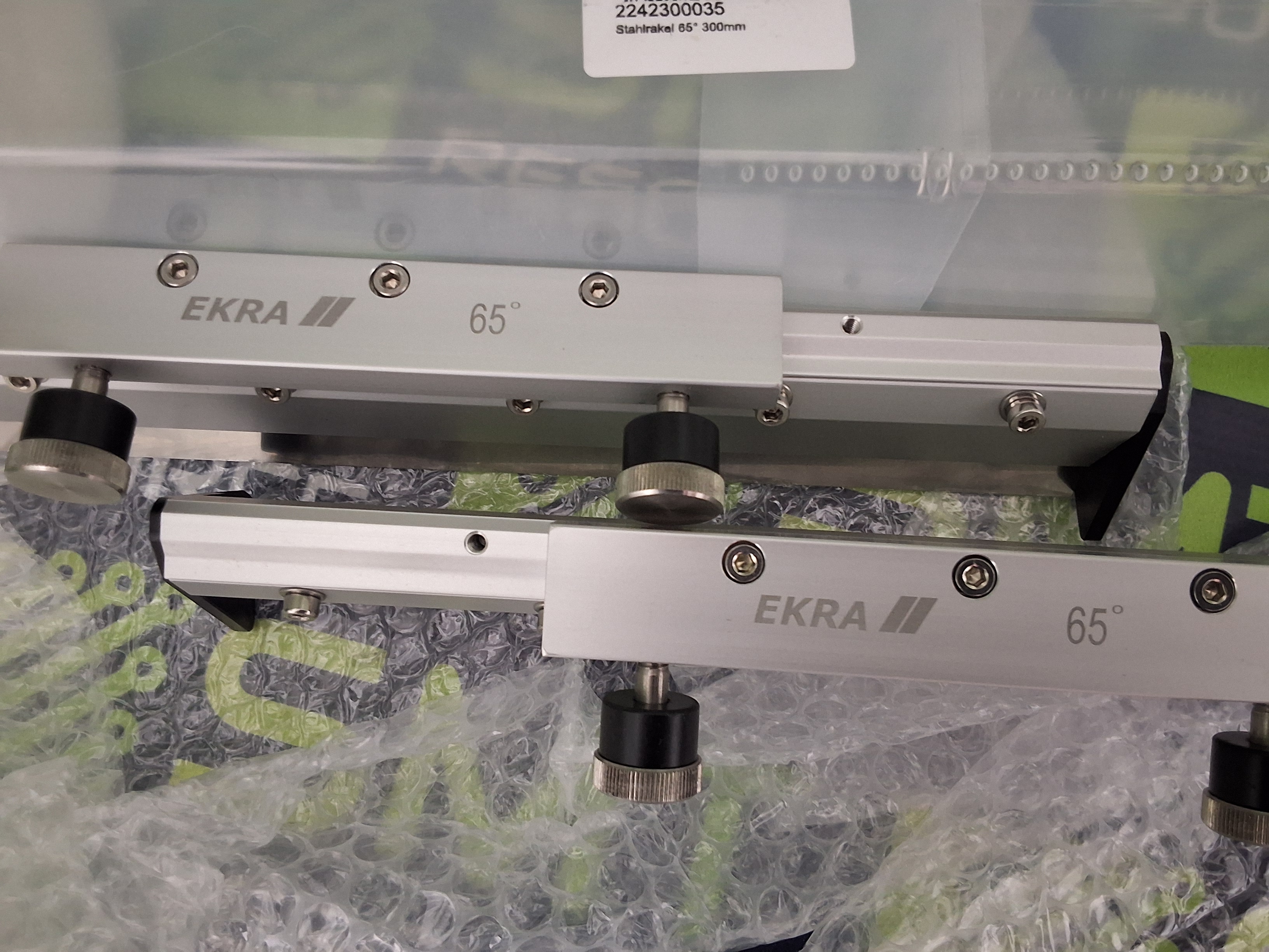 EKRA 65° 300mm METAL SQUEEGEE SET 2242300035 - LOT OF 2 - BRAND NEW