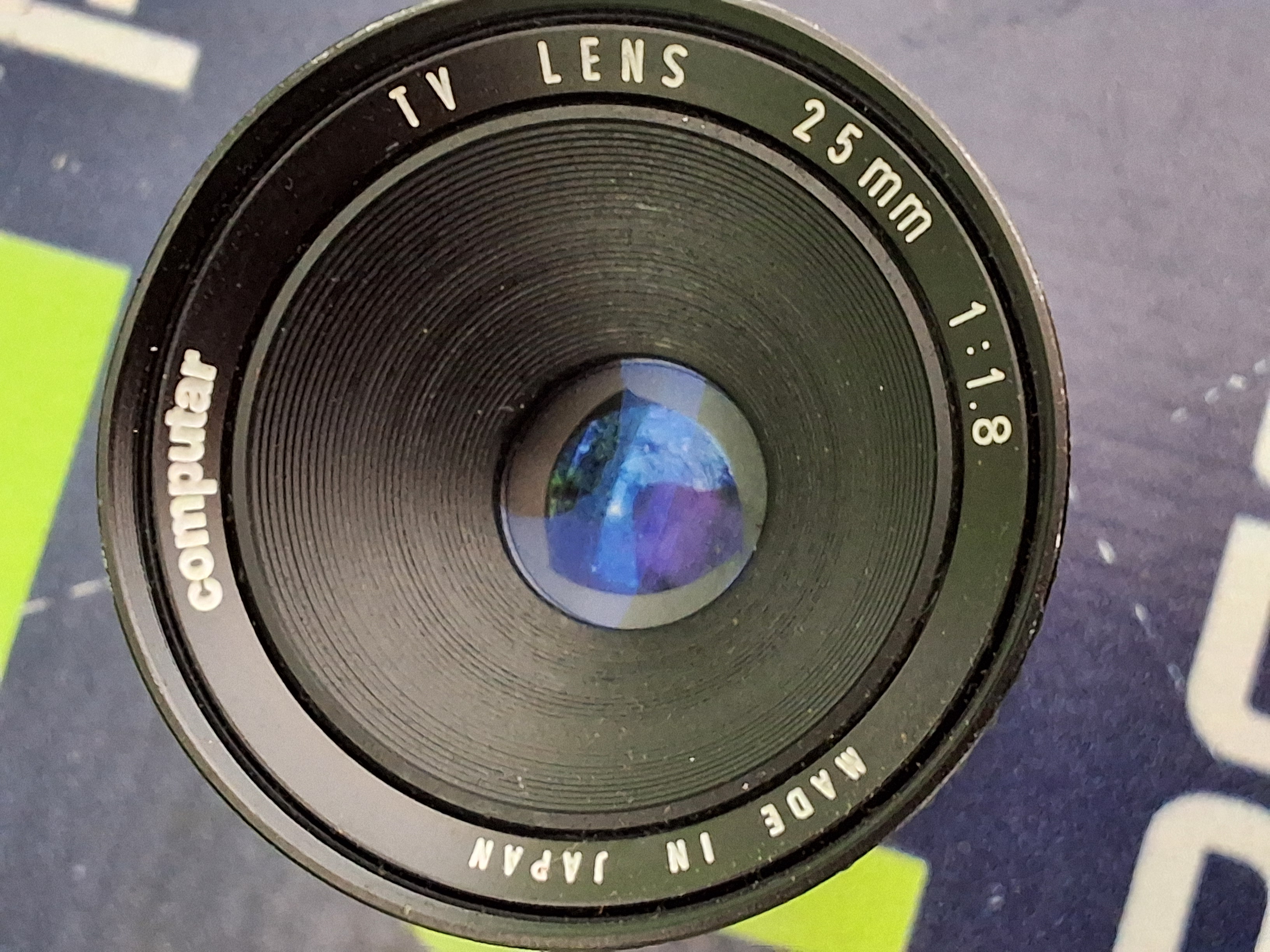 Used COMPUTAR TV LENS 25mm 1:1.8 C-MOUNT