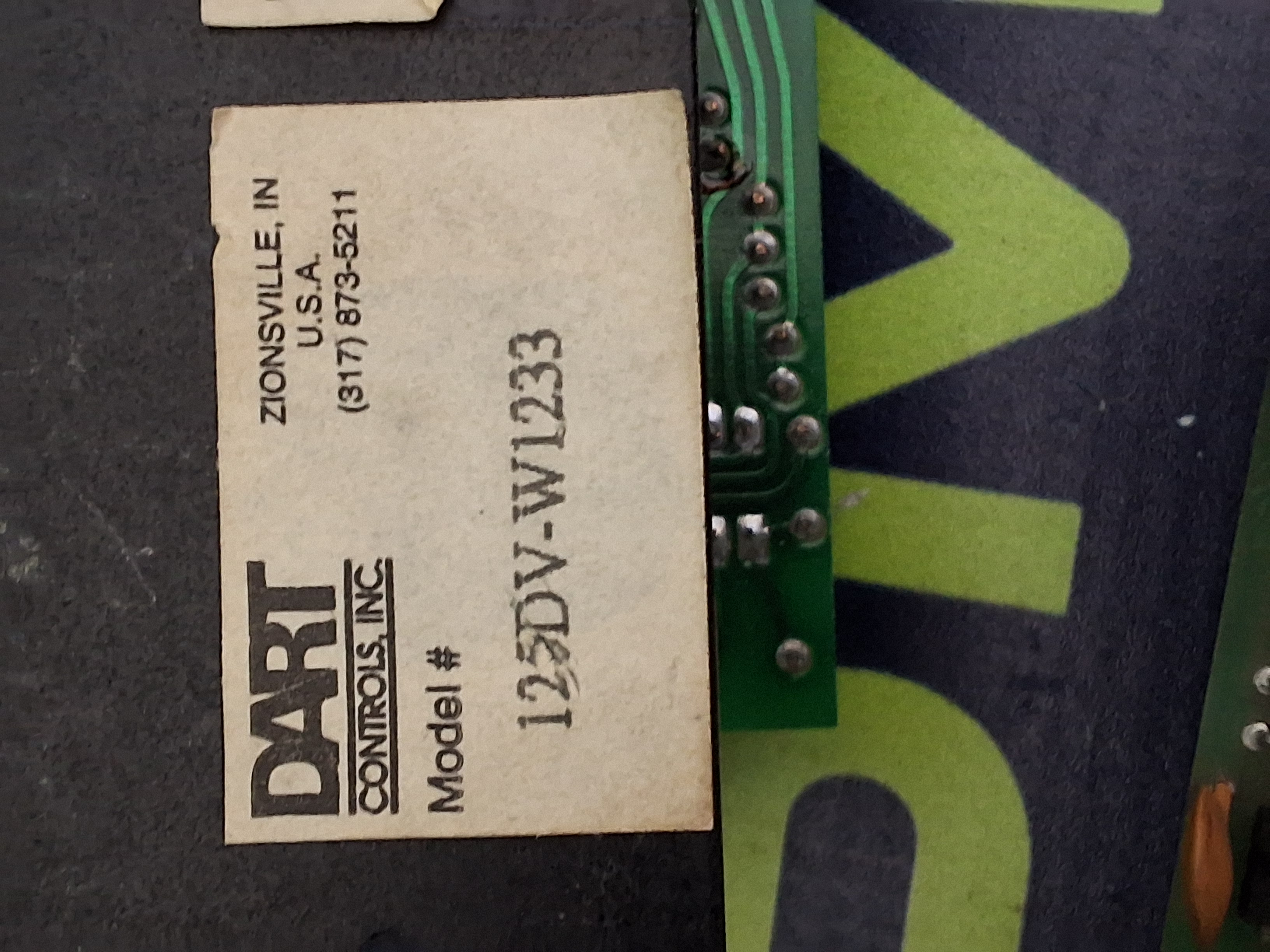 Used DART CONTROLS Inc. 125DV-W1233 VARIABLE MOTOR SPEED DRIVE BOARD