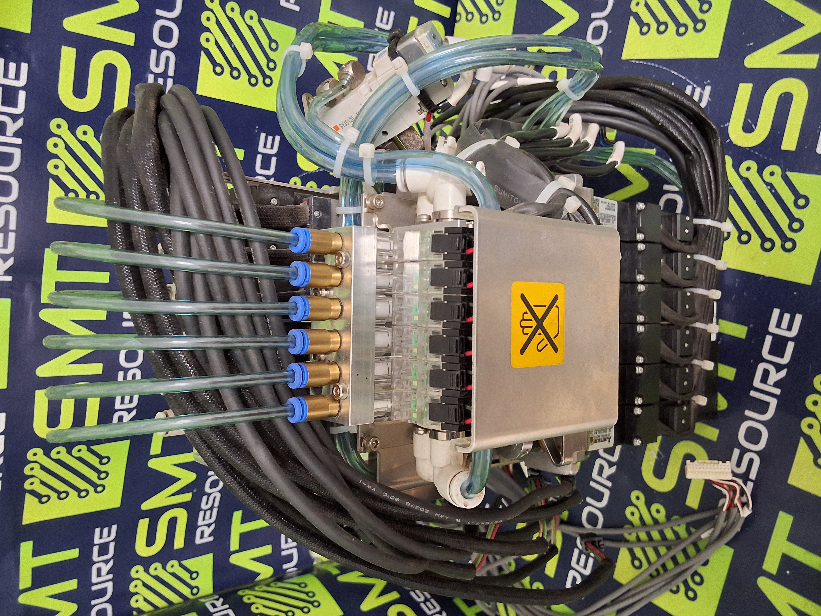 Used JUKI FX-3RAL PICK AND PLACE HEAD ASSEMBLY FX-3RA_LR WITH CYBEROPTICS 8015218 LNC 60 LASERALIGN SENSOR