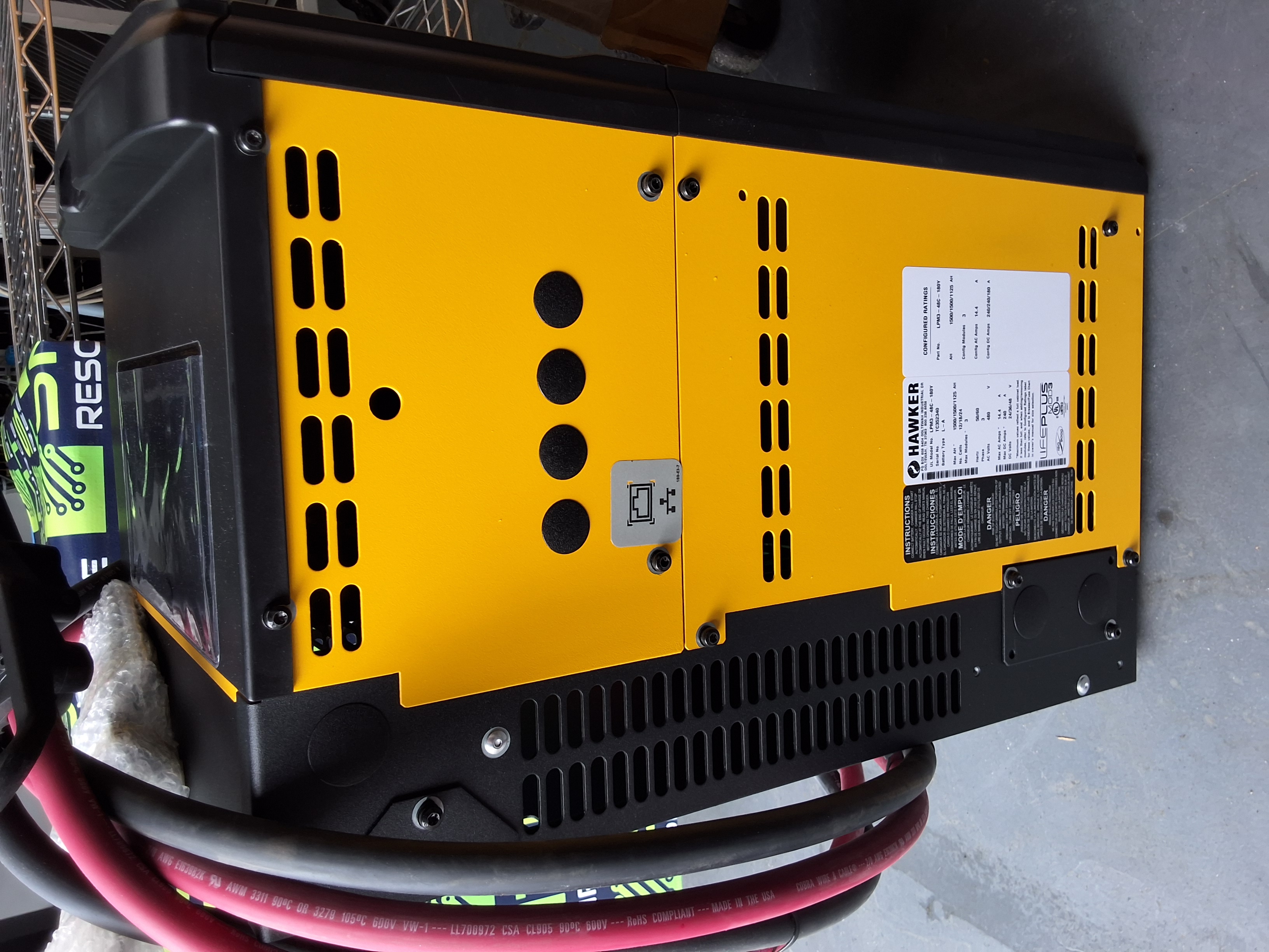 Used HAWKER LPM3-48C-180Y LIFE PLUS MOD 3 BATTERY CHARGER - BRAND NEW/OPEN BOX