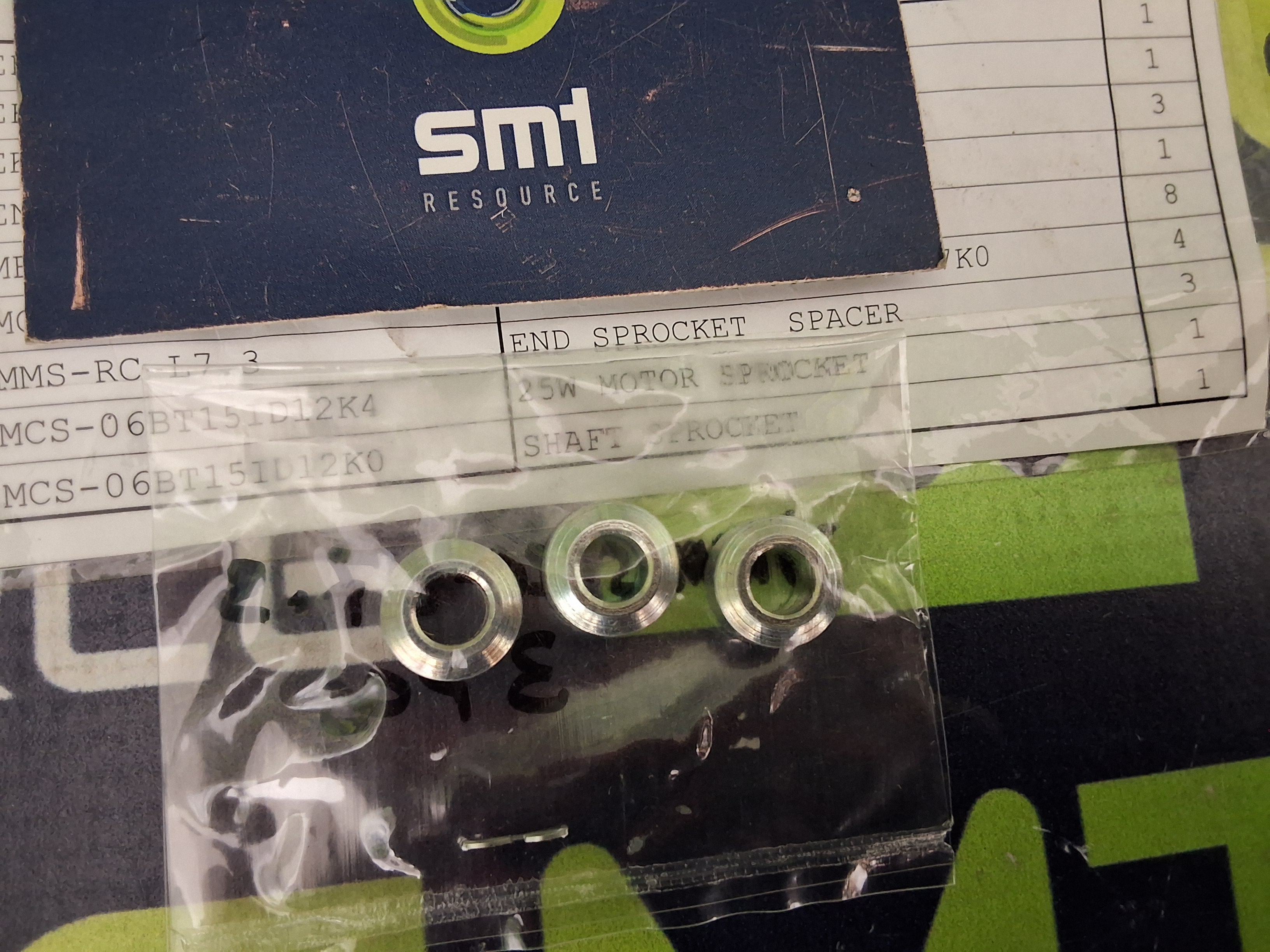 MMS-RC-L7.3 END SPROCKET SPACER - LOT OF 3 - BRAND NEW