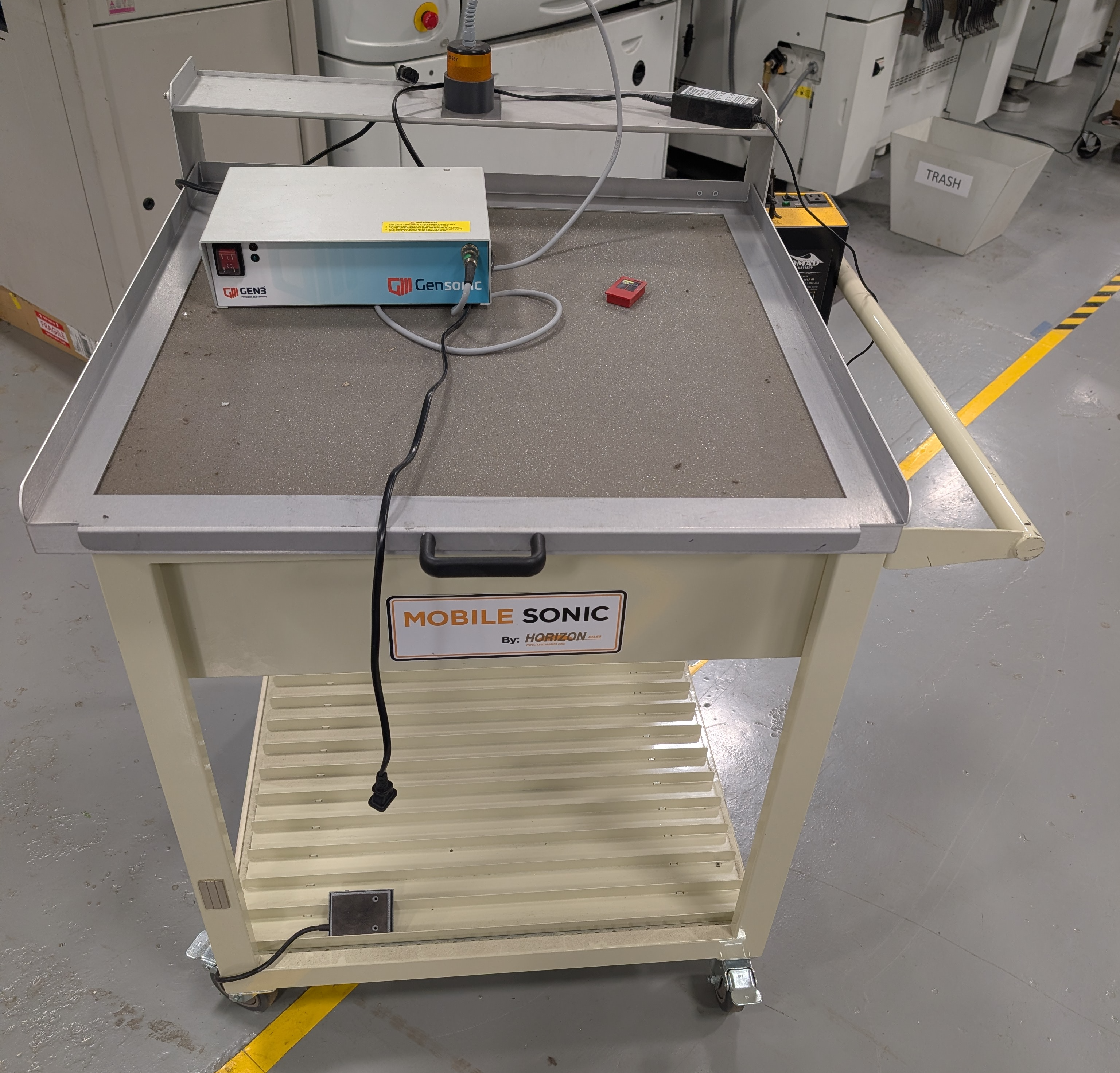 Used Stencil Storage Cart & Cleaner