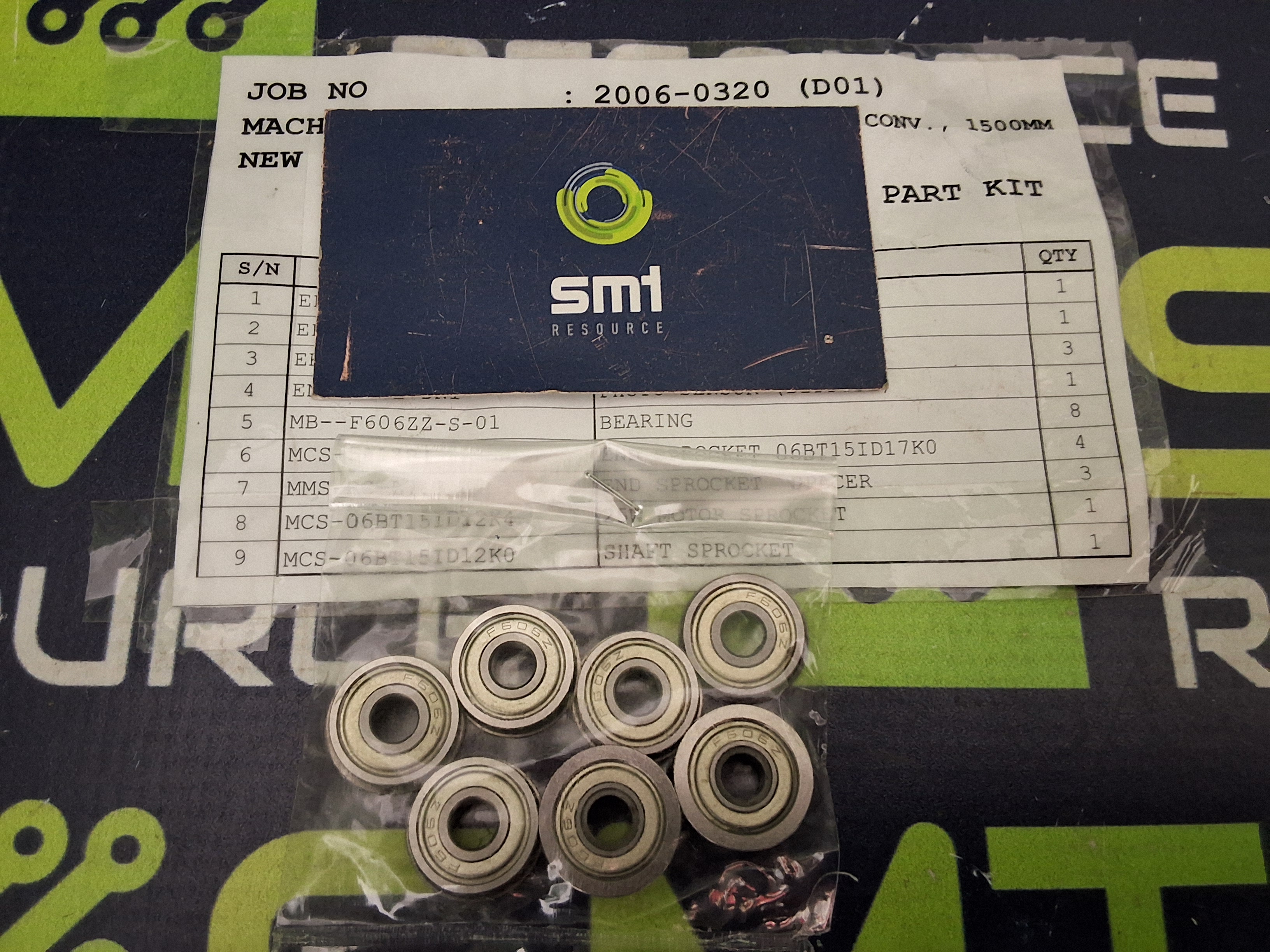 MB-F606ZZ-S-01 MINIATURE FLANGED BALL BEARING - LOT OF 7 - BRAND NEW