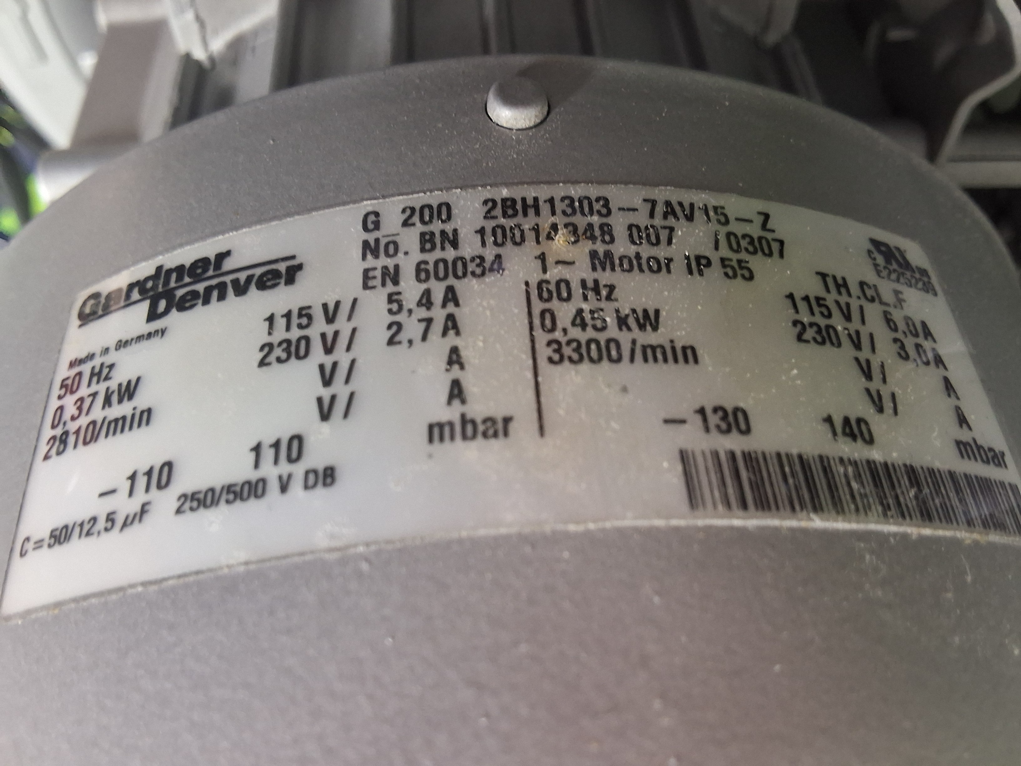 Used DEK 163552 SCREEN PRINTER VACUUM PUMP ASSEMBLY 163550