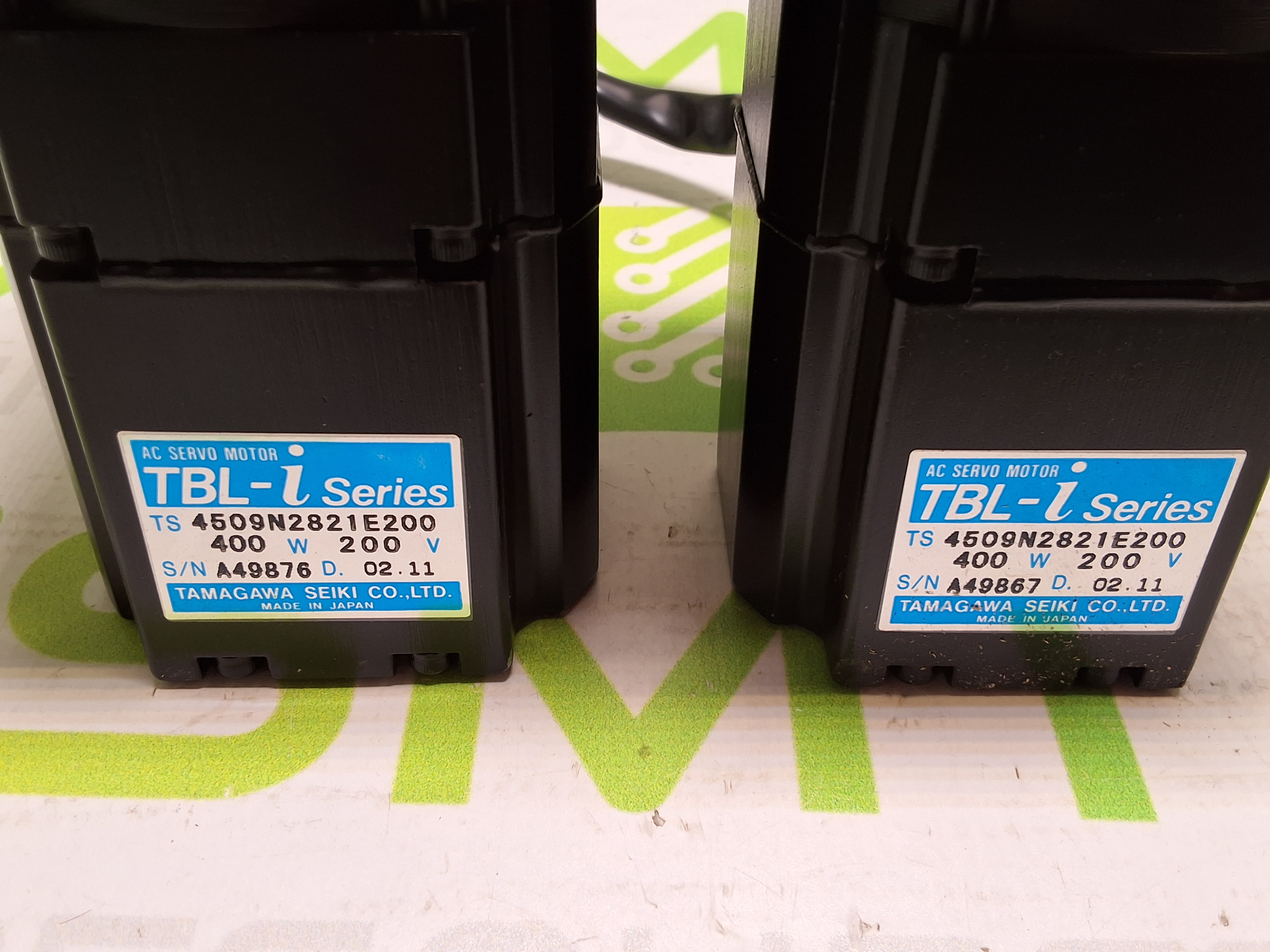 Used TAMAGAWA JUKI 4509N2821E200 AC SERVO MOTOR TBL-i SERIES 400W 200V 