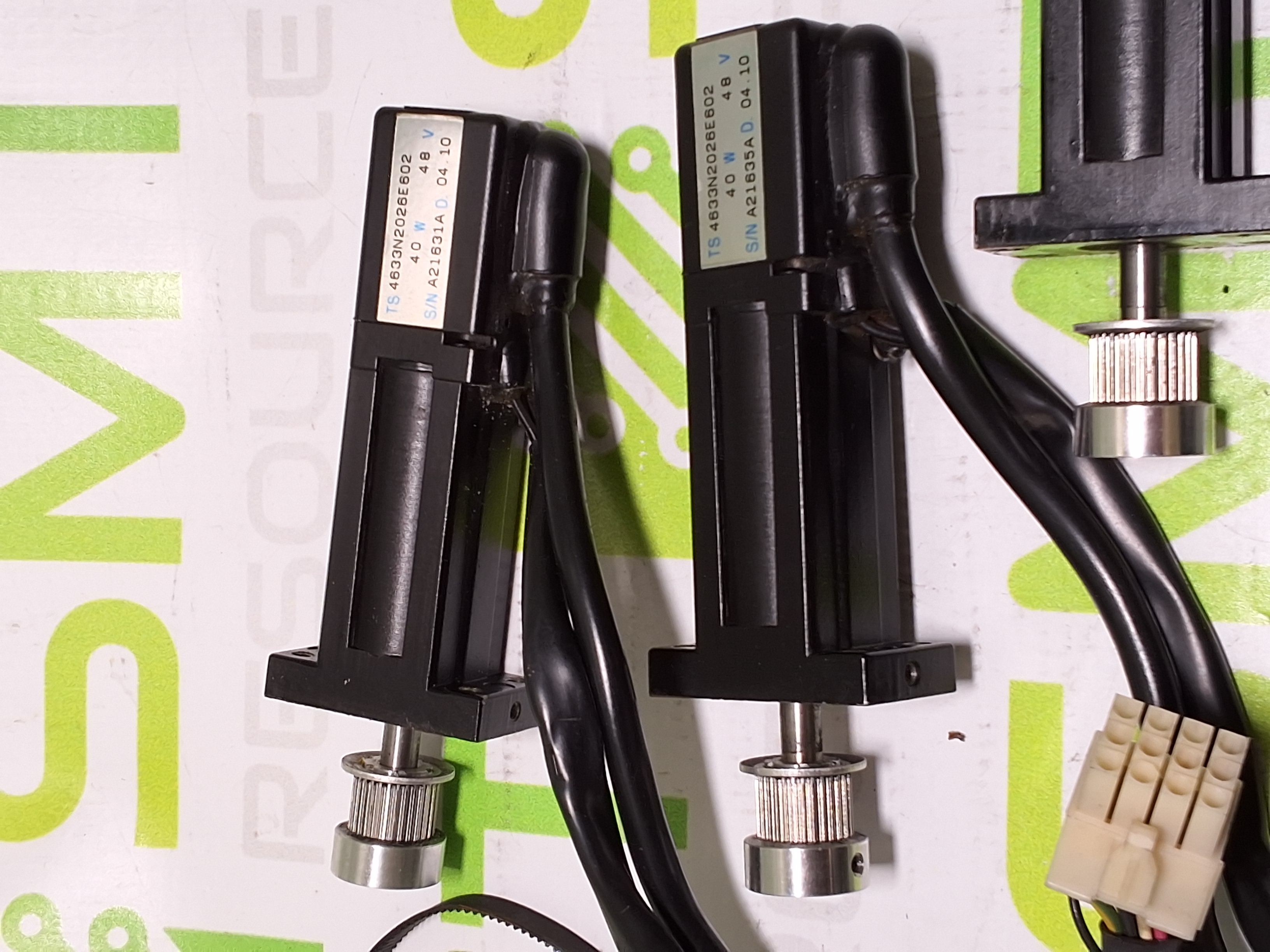 Used JUKI 4633N2026E602 SERVO MOTOR WITH BELT 40W 48V