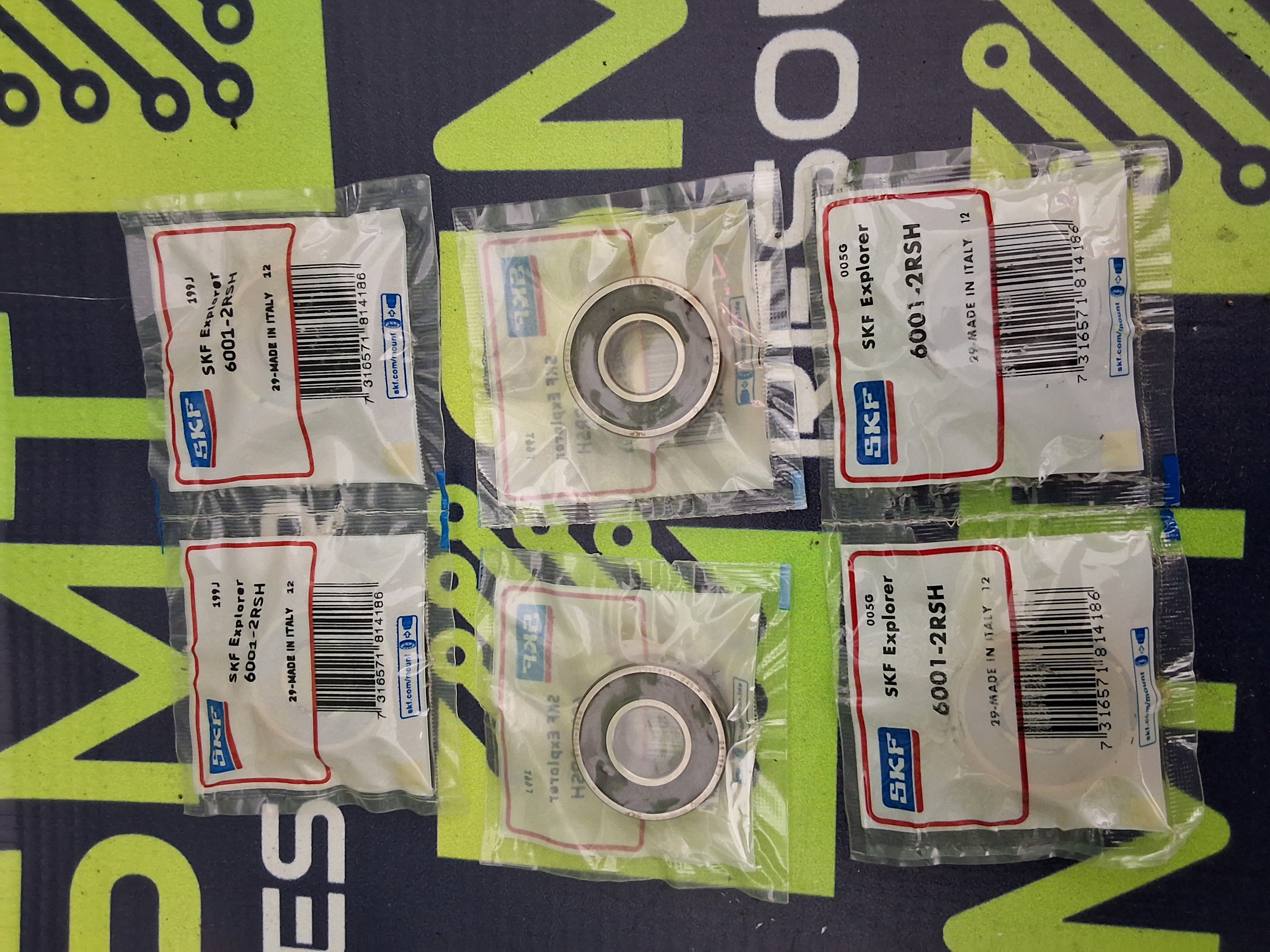 SKF 6001-2RSH SINGLE-ROW DEEP GROOVE BALL BEARING - BRA