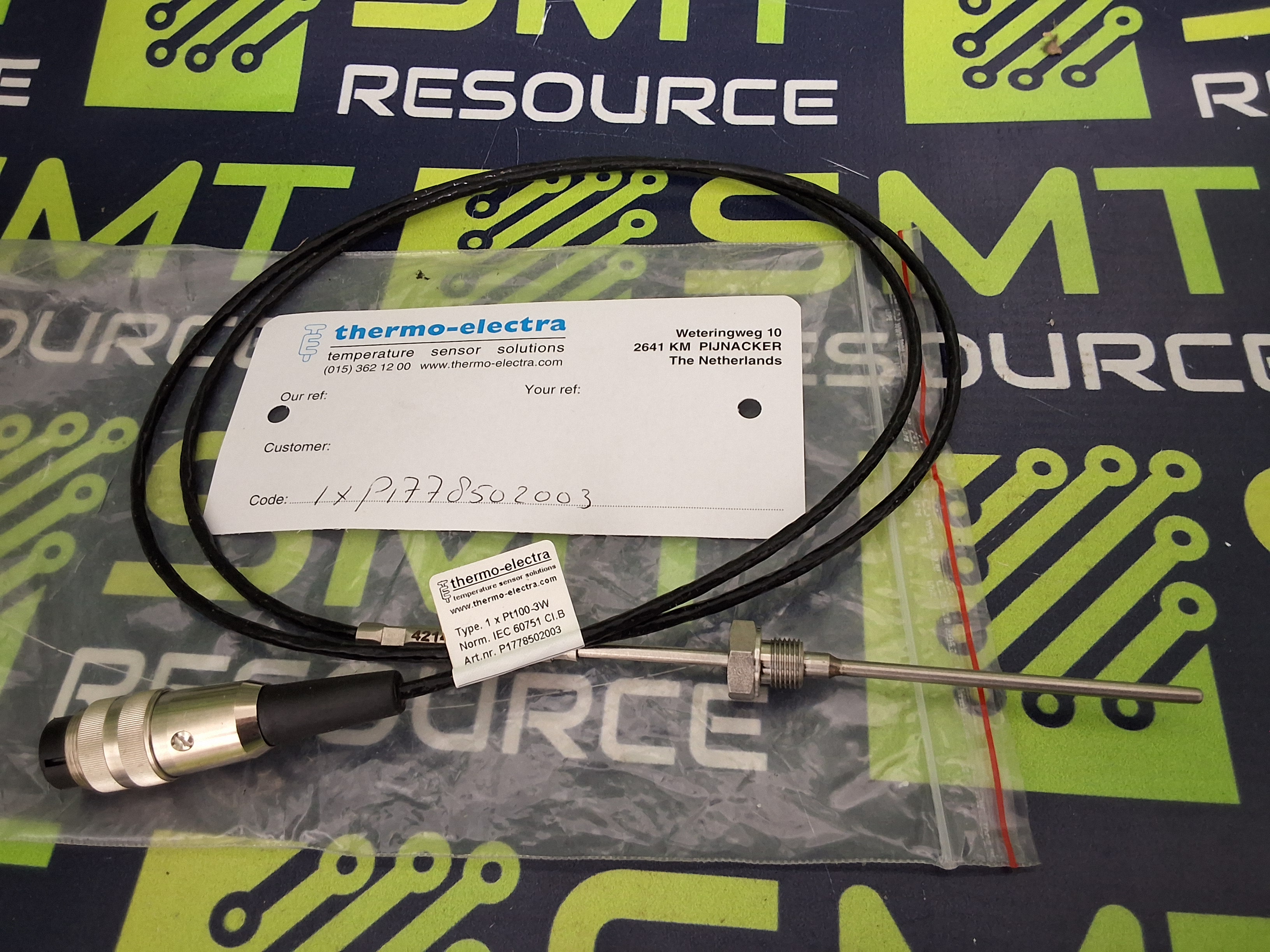 THERMO-ELECTRA 421416 / 1xPt100-3L THERMOSTAT PT100 PREHEATER TEMPERATURE SENSOR - BRAND NEW