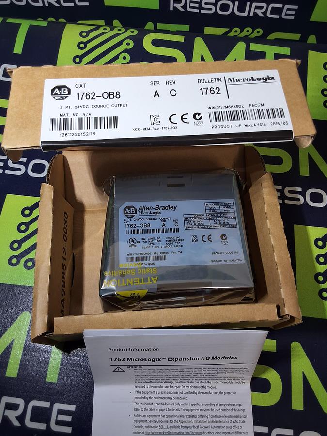ALLEN BRADLEY 1762-OB8 REV. C 8 POINT 24VDC SOURCE OUTPUT MODULE - NEW