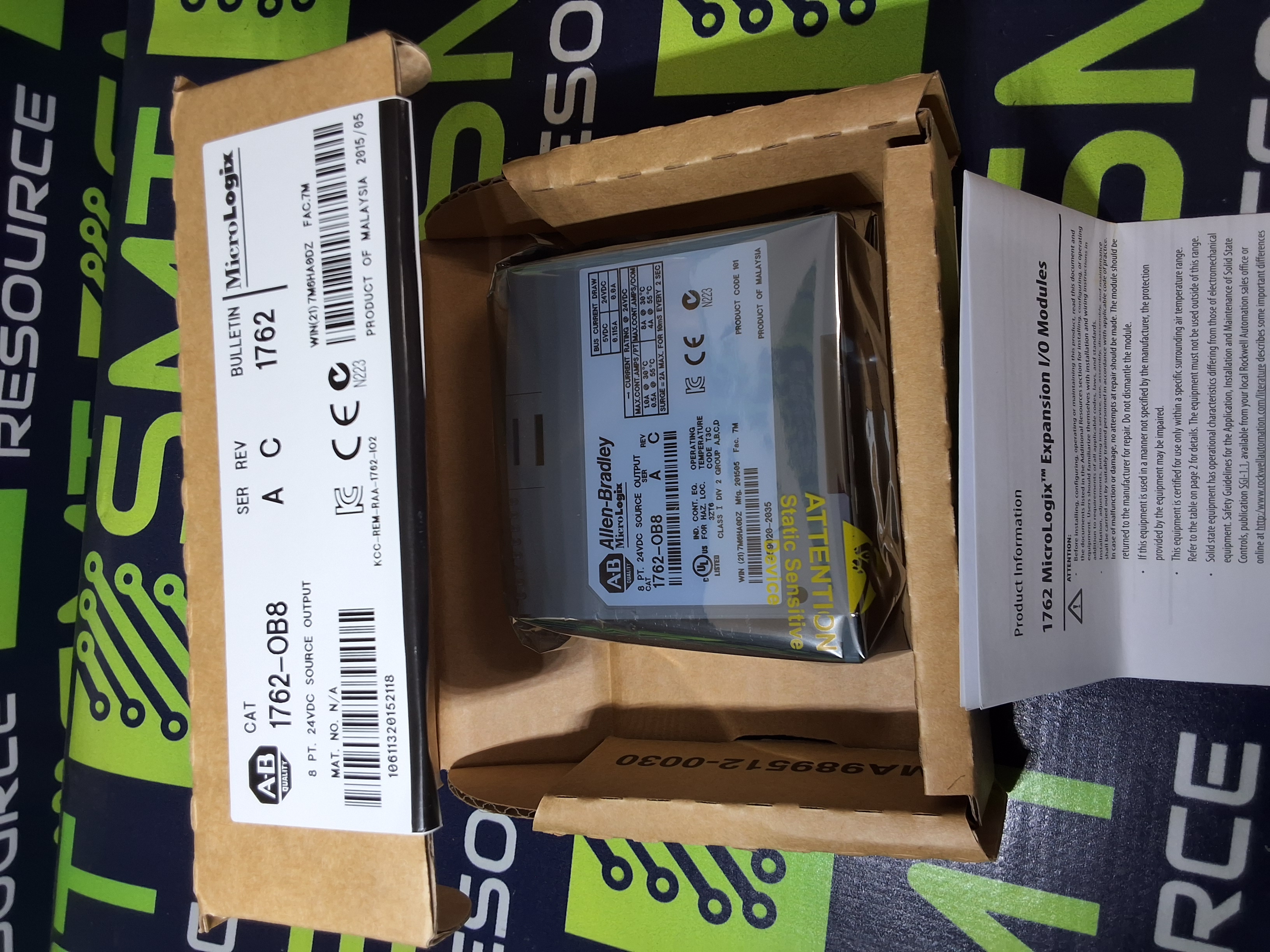 ALLEN BRADLEY 1762-OB8 REV. C 8 POINT 24VDC SOURCE OUTPUT MODULE - NEW