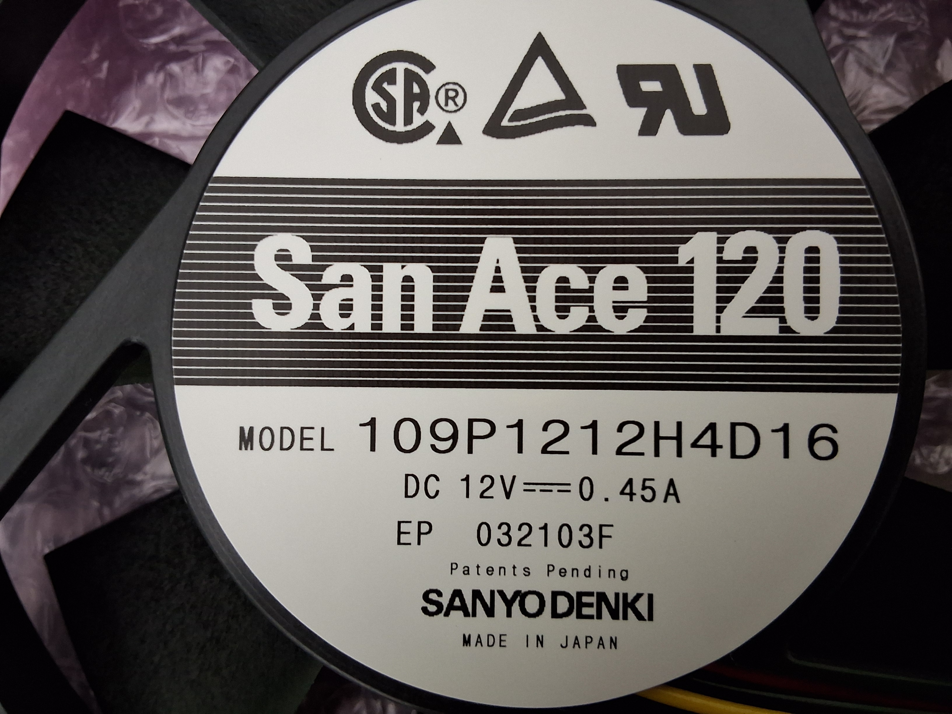 SAN ACE 120 MODEL 109P1212H4D16