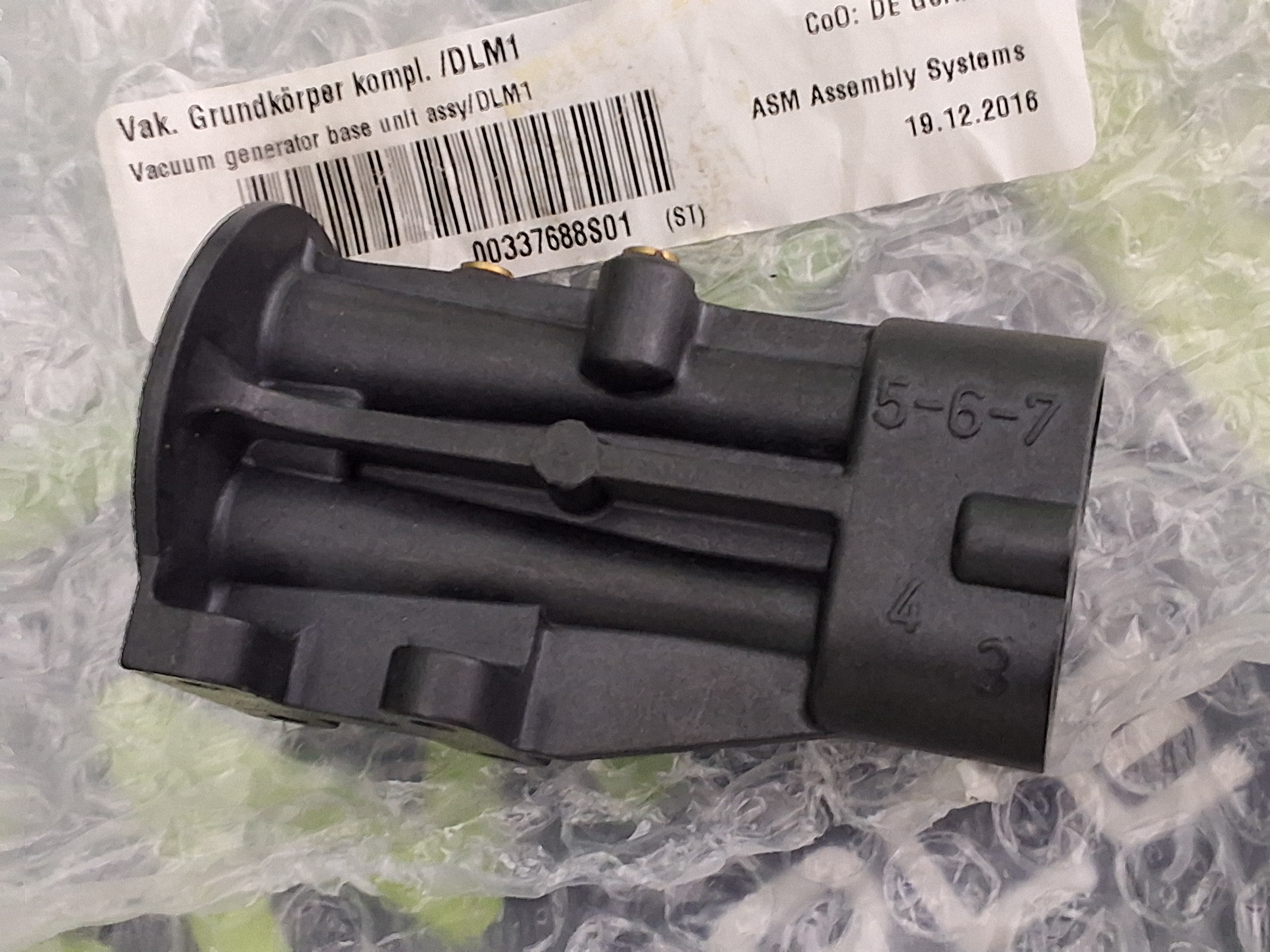 SIEMENS 00337688S01 VACUUM GENERATOR BASE ASSEMBLY DLM1 - BRAND NEW