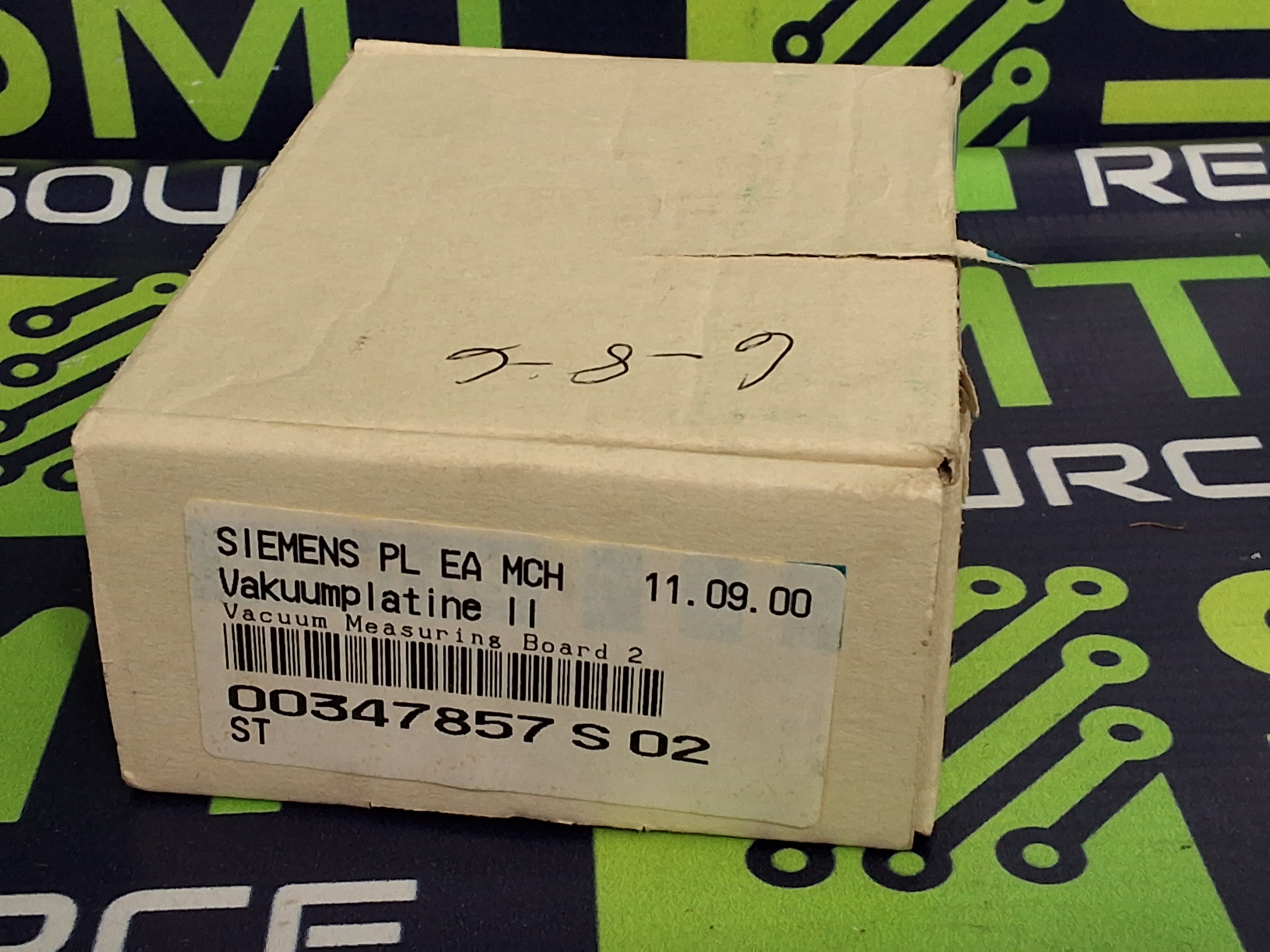 Used SIEMENS 00321216-03 VACUUM MEASURING BOARD / PRESSURE MEASURING BOARD