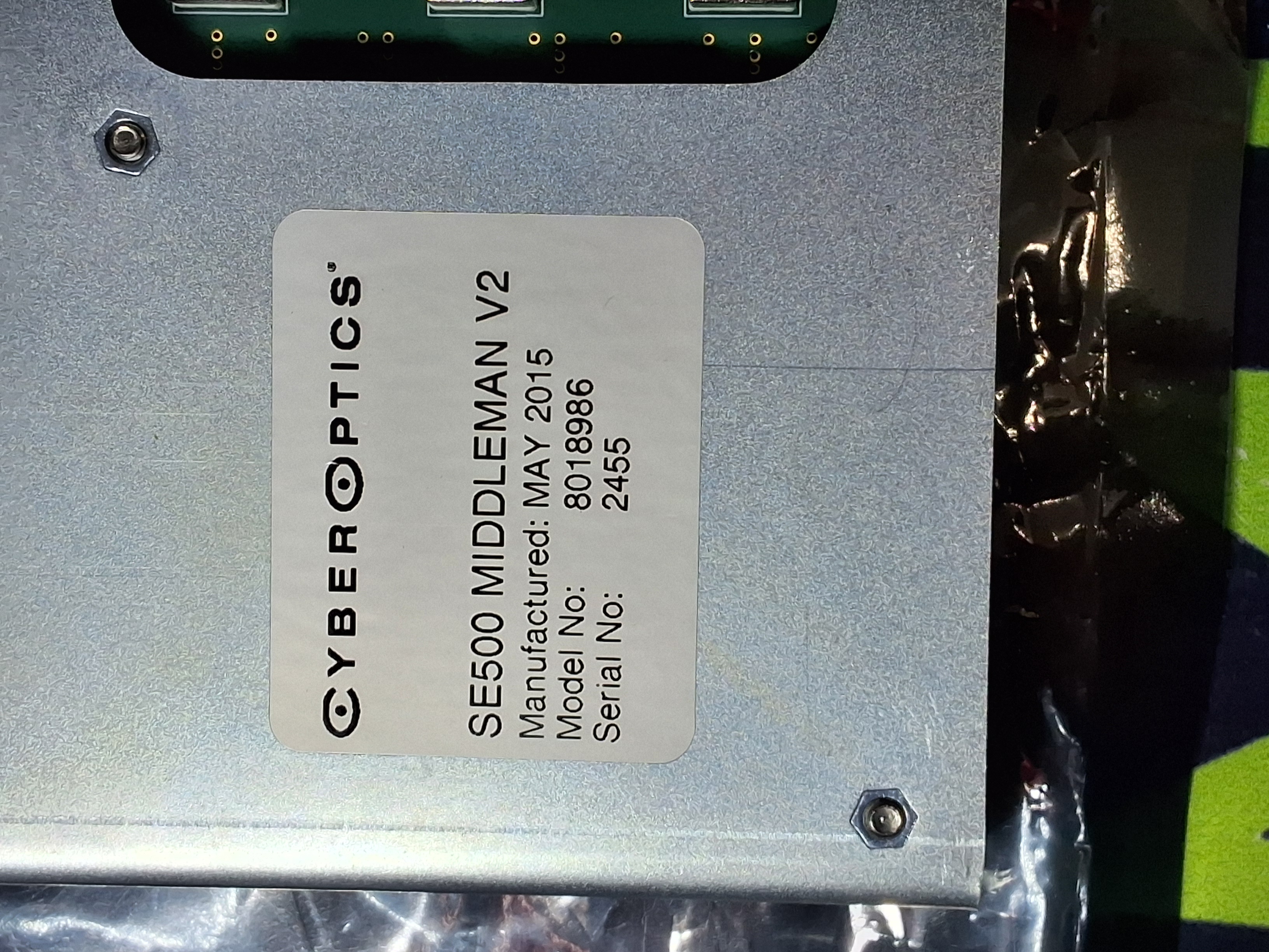 Used CYBEROPTICS SE500 MIDDLEMAN V2 8018986 PCB PWA8014763 REV B.