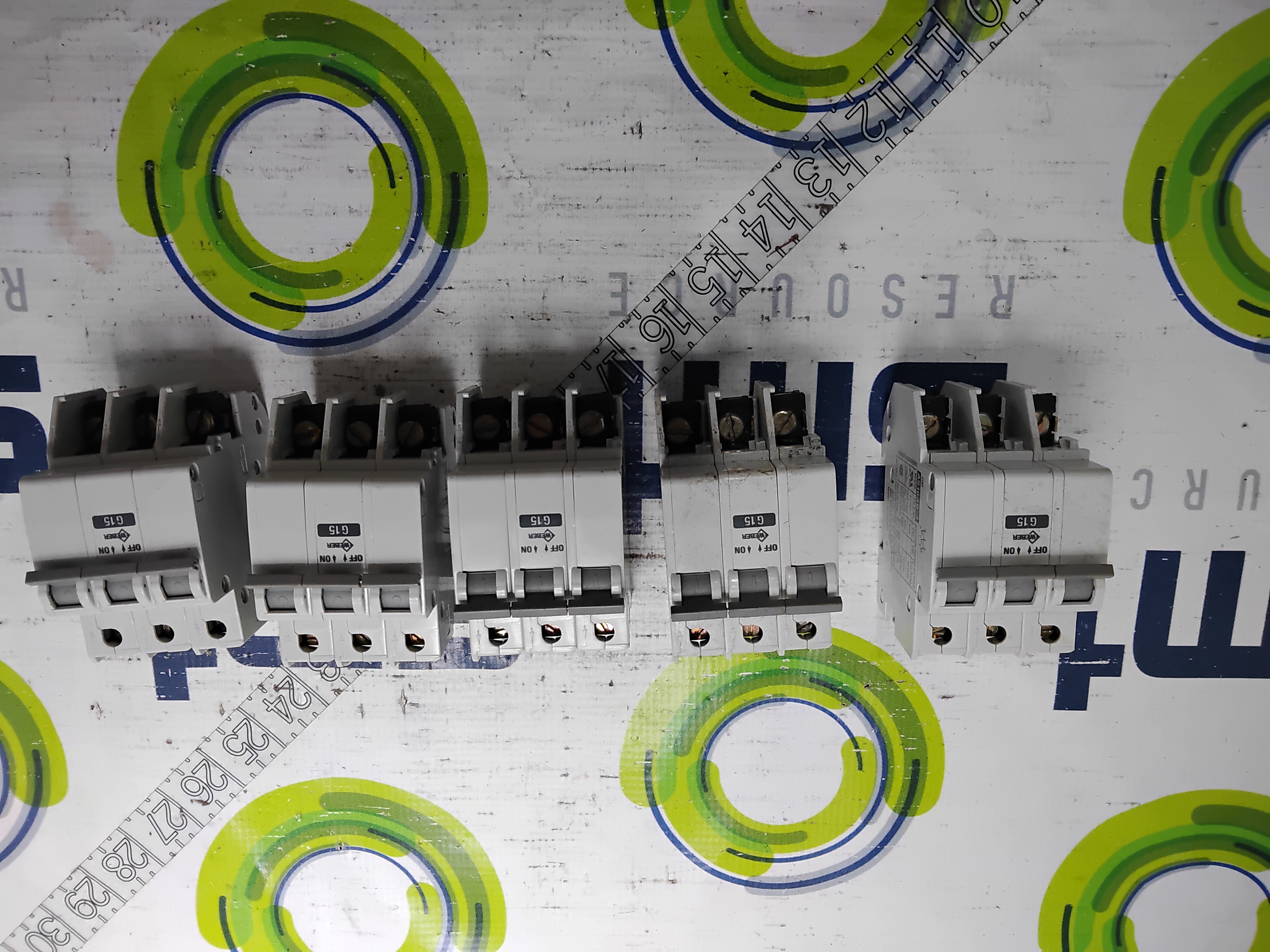 Used WEBER AS168B-3-15 1CIRCUIT BREAKER