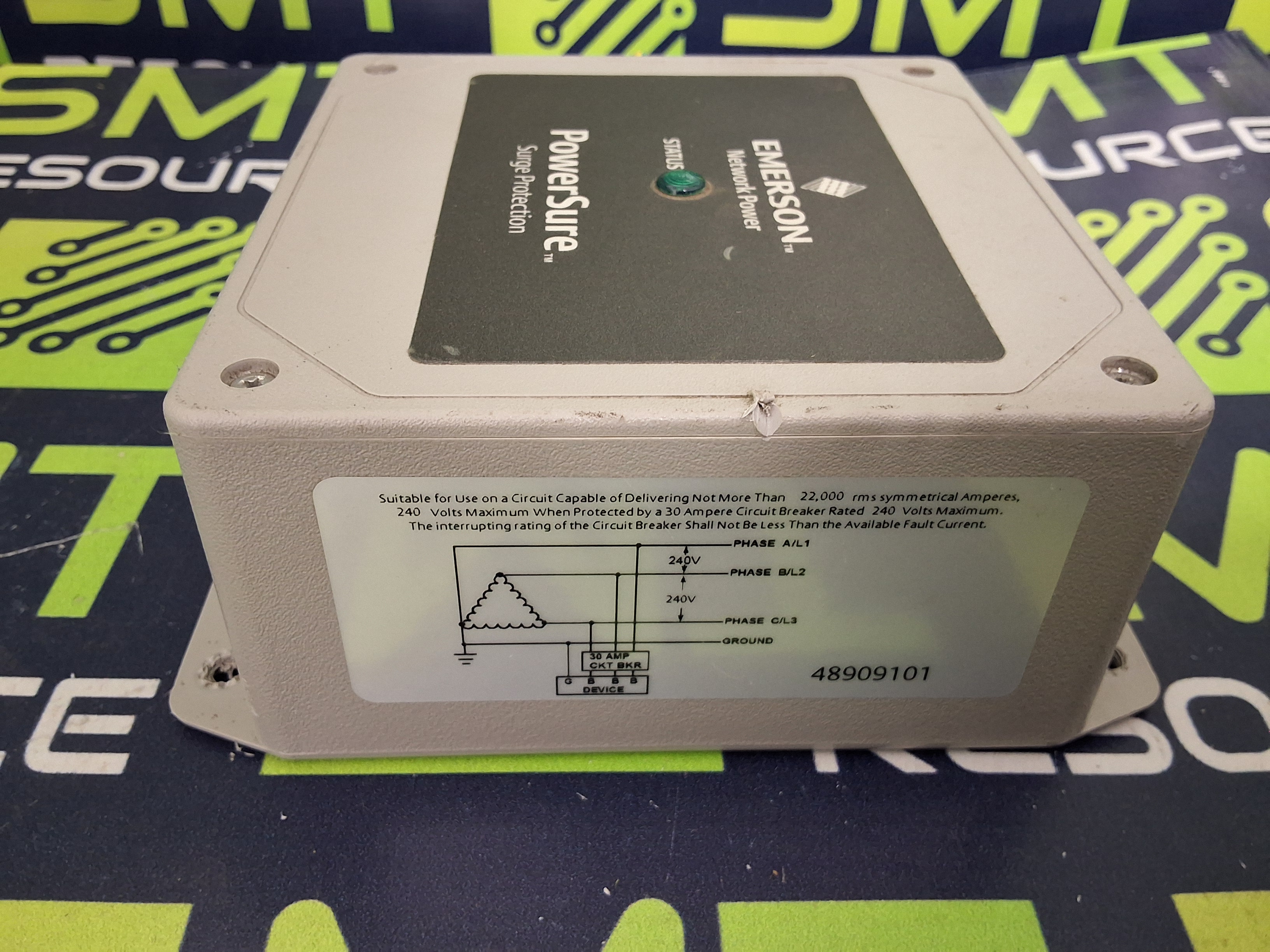 Used EMERSON 48909101 SURGE PROTECTION 240V 3-PHASE 3W 50/60Hz 
