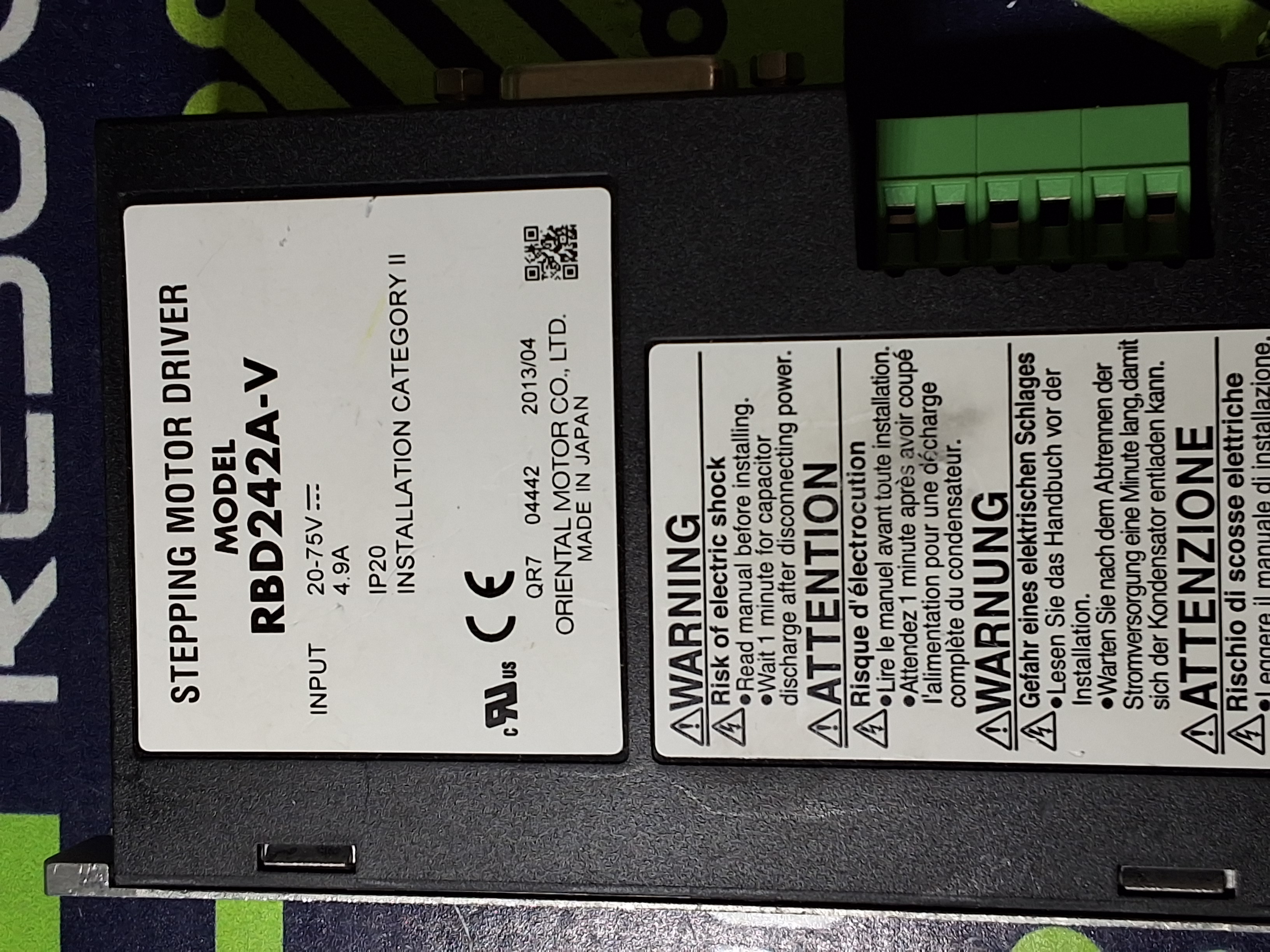 Used ORIENTAL MOTOR RBD242A-V STEPPING MOTOR DRIVER