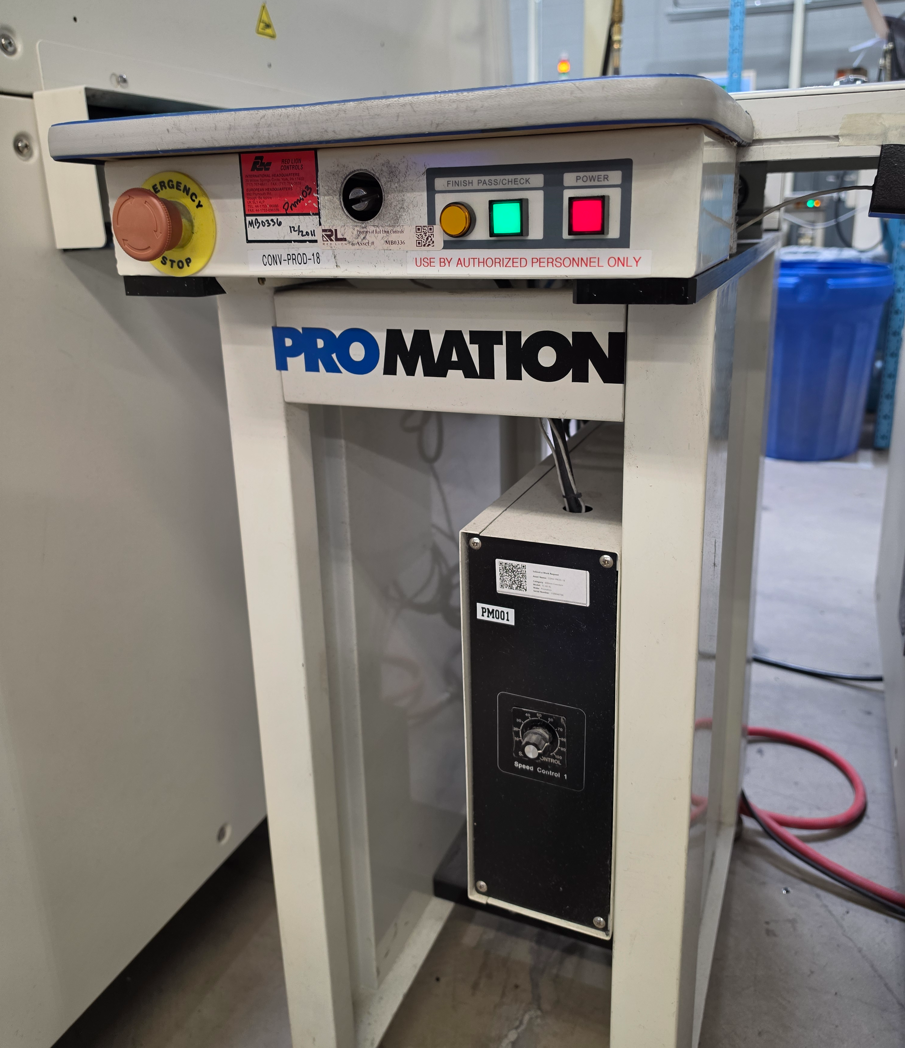 Used Promation TC‑60 Transfer Conveyor