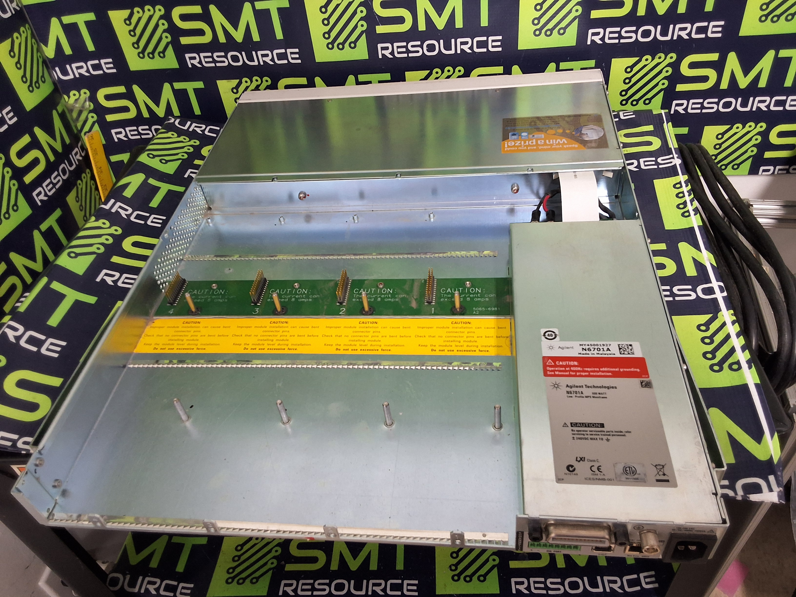 Used AGILENT N6701A LOW-PROFILE MPS MODULAR DC POWER SUPPLY MAINFRAME 600W - PARTS ONLY