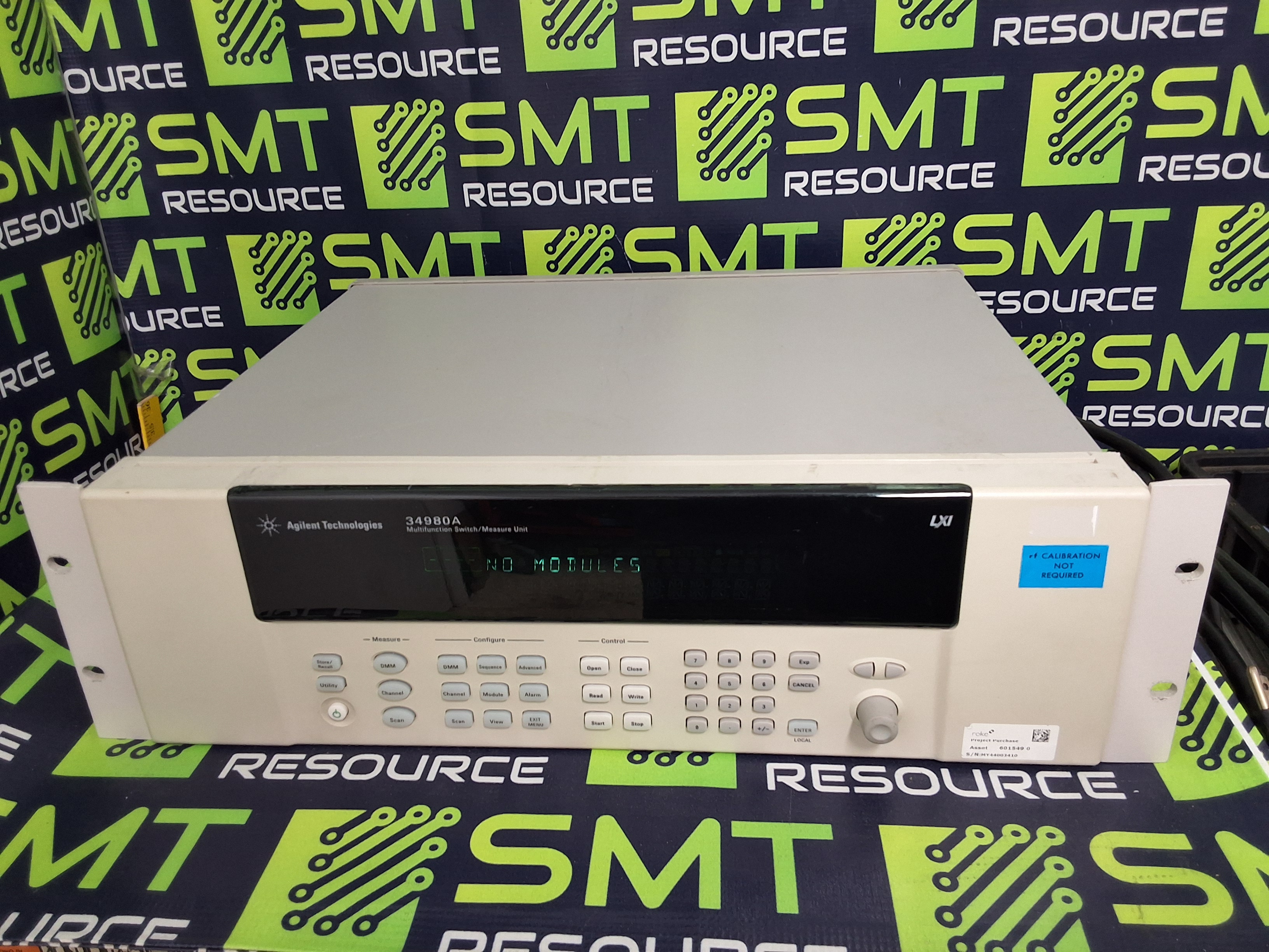 Used AGILENT / KEYSIGHT 34980A MULTIFUNCTION SWITCH / MEASURE DATA ACQUISITION UNIT