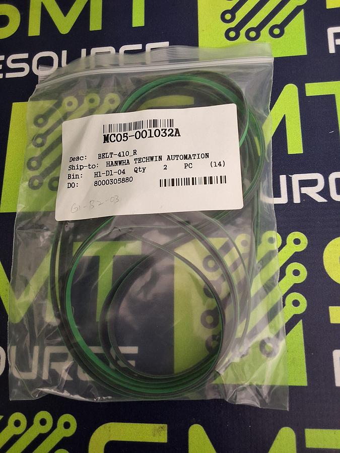 Used SAMSUNG/HANWHA MC05-001032A REPLACEMENT FLAT BELT-410_R - LOT OF 2 UNITS