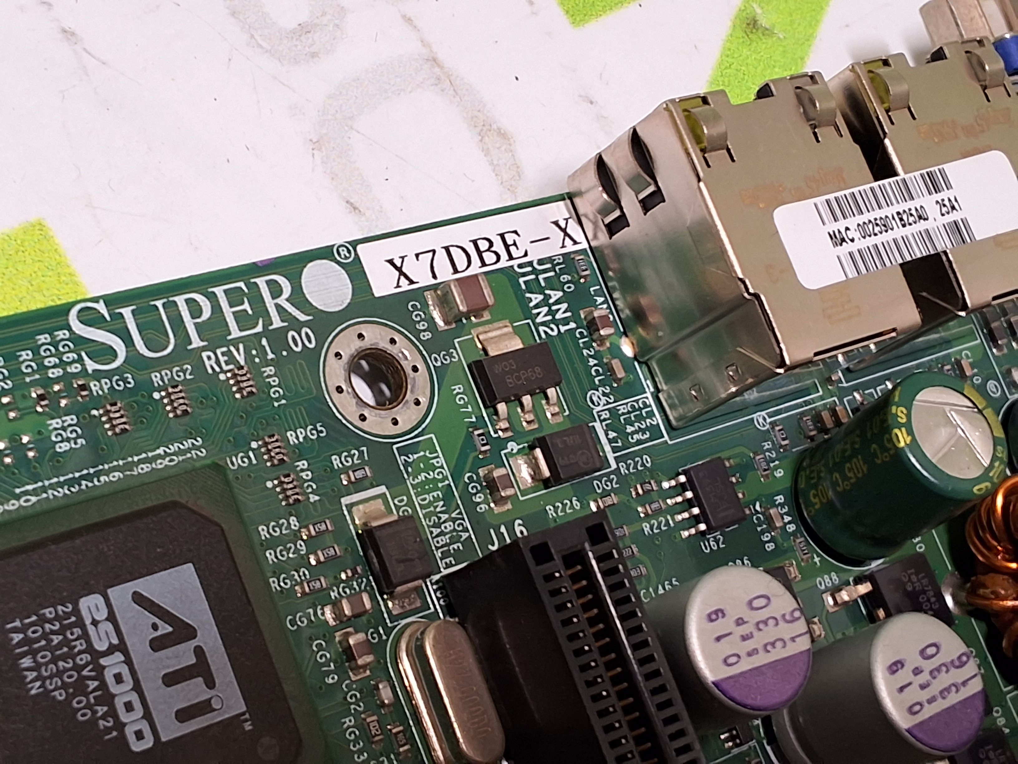 Used SUPER X7DBE-X MOTHERBOARD - IN GOOD WORKING CONDITION