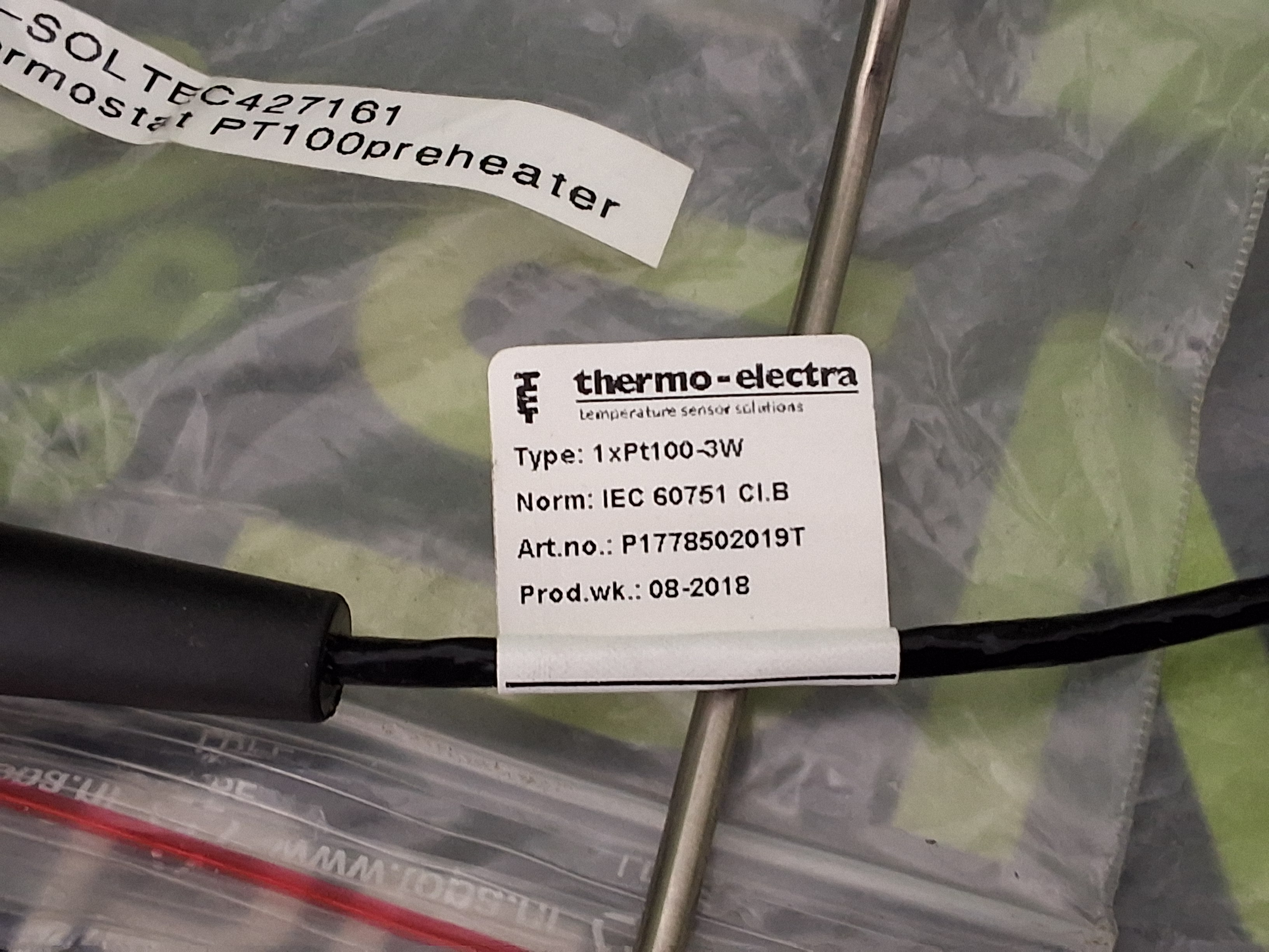 THERMO-ELECTRA SOLTEC427161 THERMOSTAT PT100 PREHEATER TEMPERATURE SENSOR - BRAND NEW