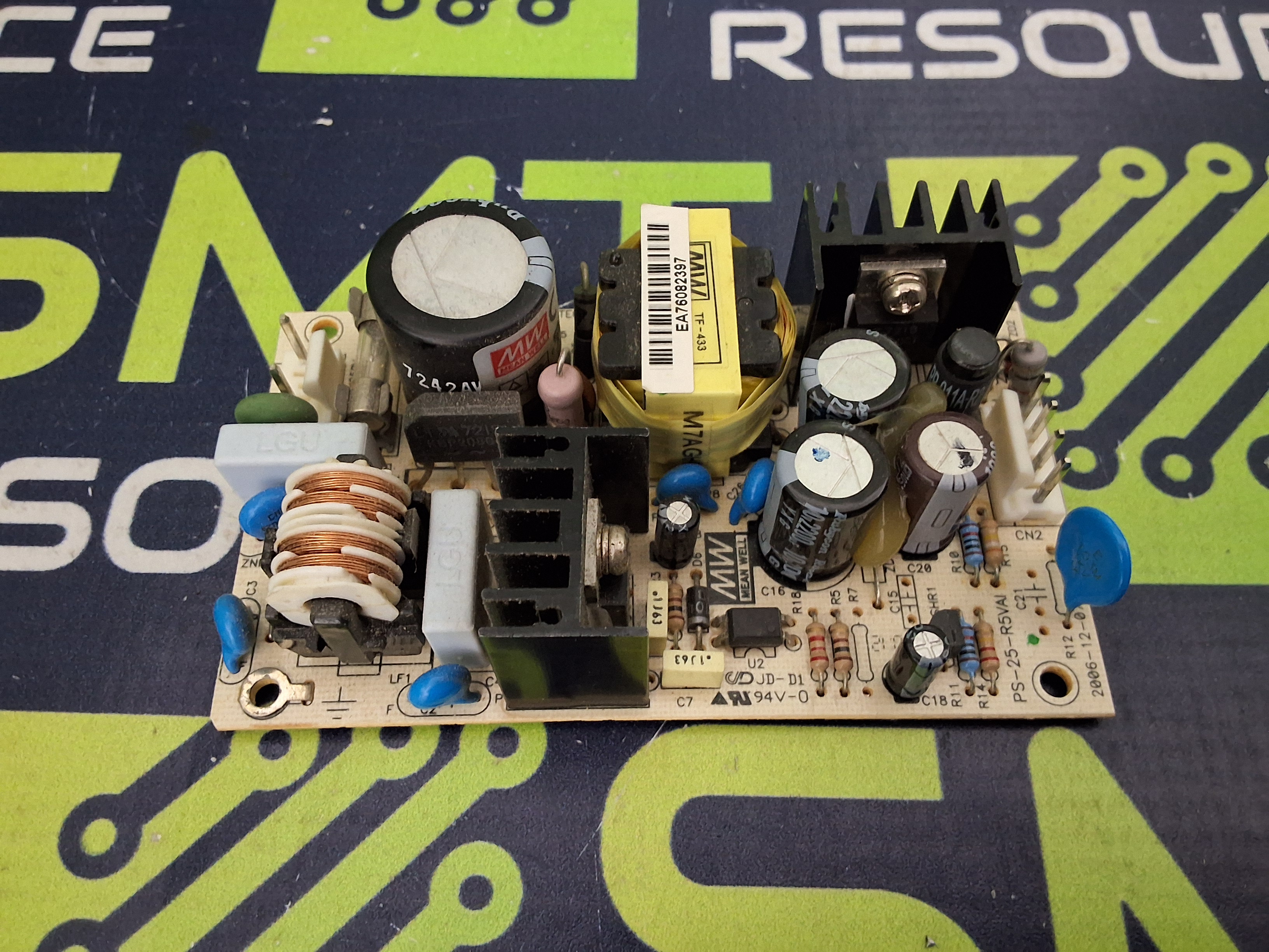 Used MEAN WELL PS-25-5 POWER SUPPLY 5V