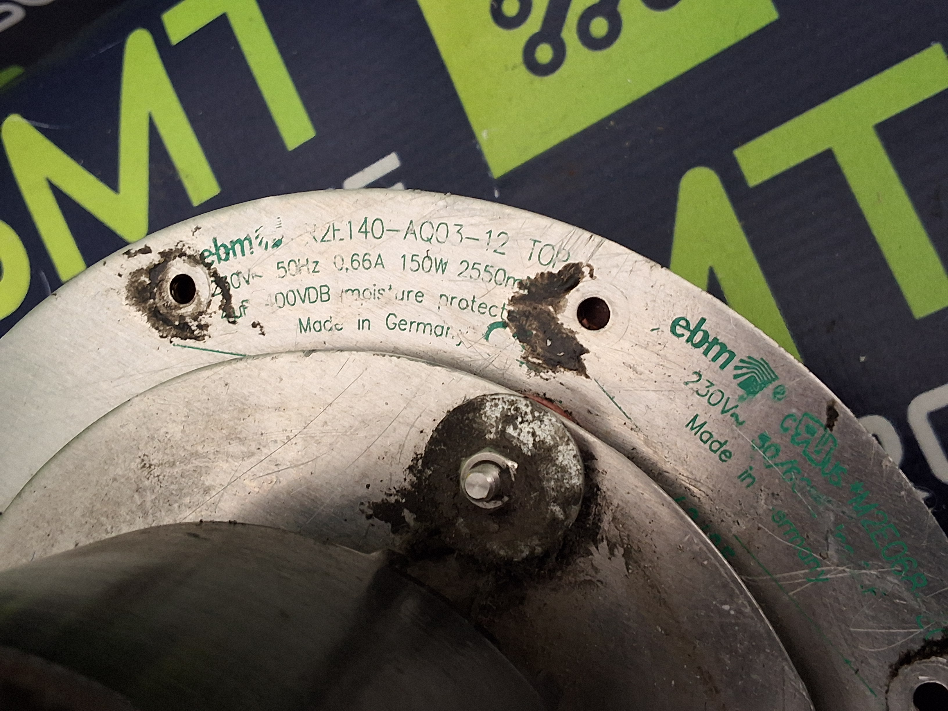 Used ELECTROVERT EBMPAPST R2E140-AQ03-12 SPEEDLINE BLOWER MOTOR 