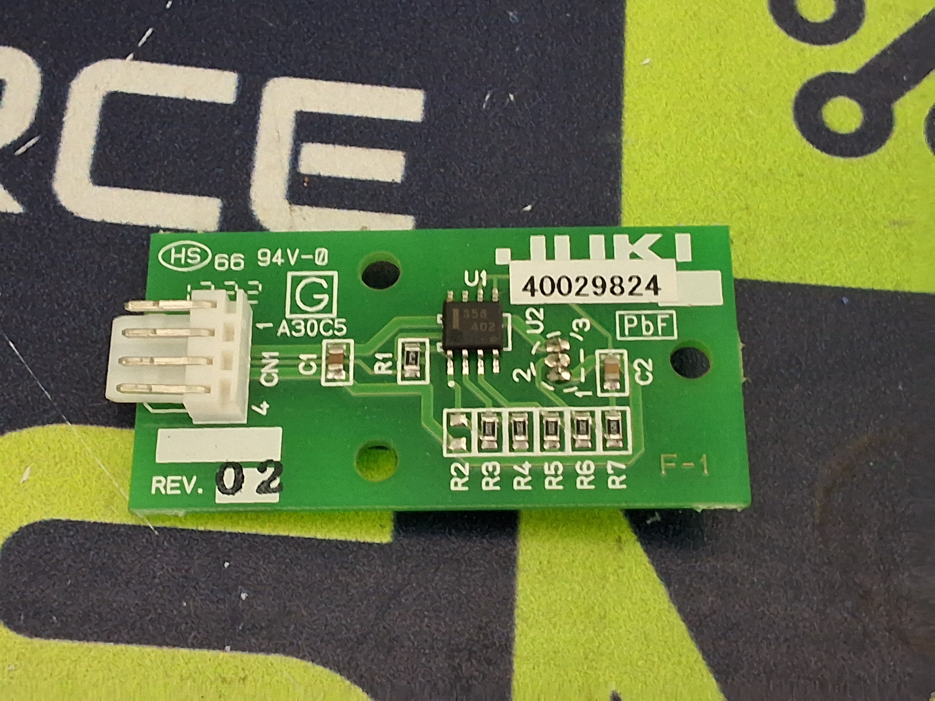 Used JUKI 40029824 TEMPERATURE SENSOR PCB ASSEMBLY WITH CABLE