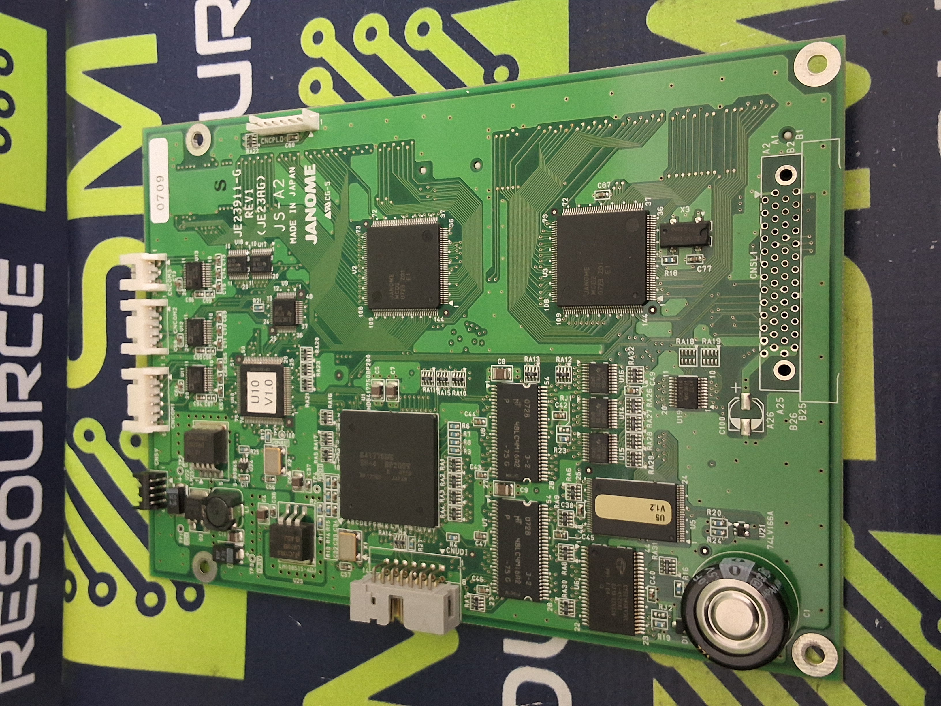 Used JANOME JE 23911-G REV.1(JE23AG)JS-A2 MOTHER BOARD FOR JAROME