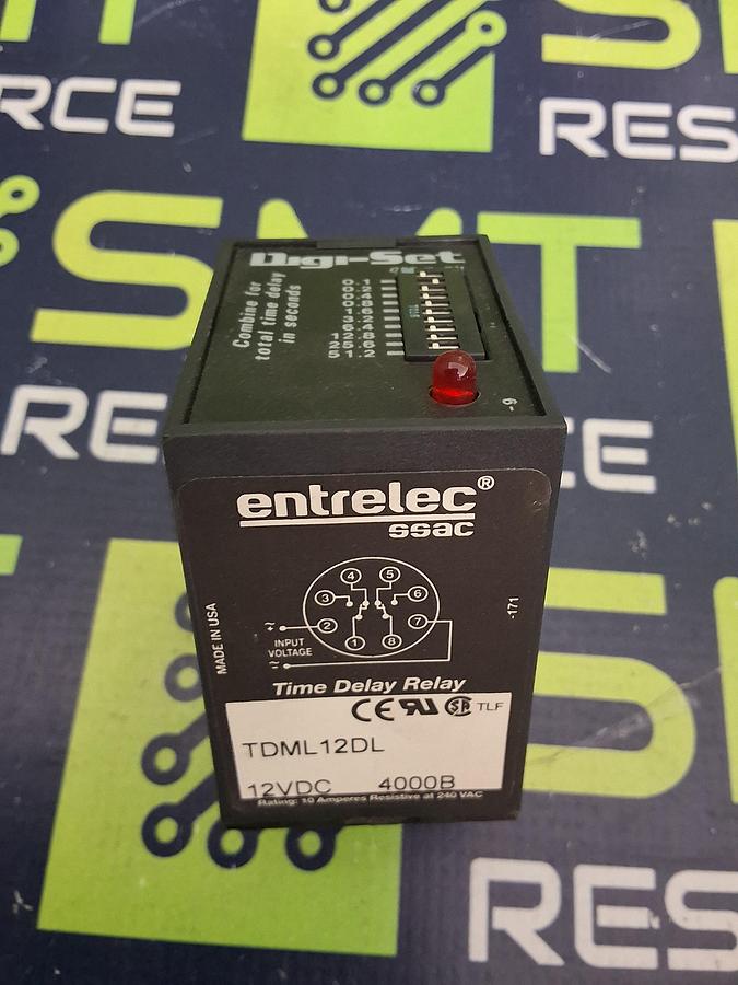 Used ENTRELEC SSAC TDML12DL Digi-Set TIME DELAY RELAY 12VDC