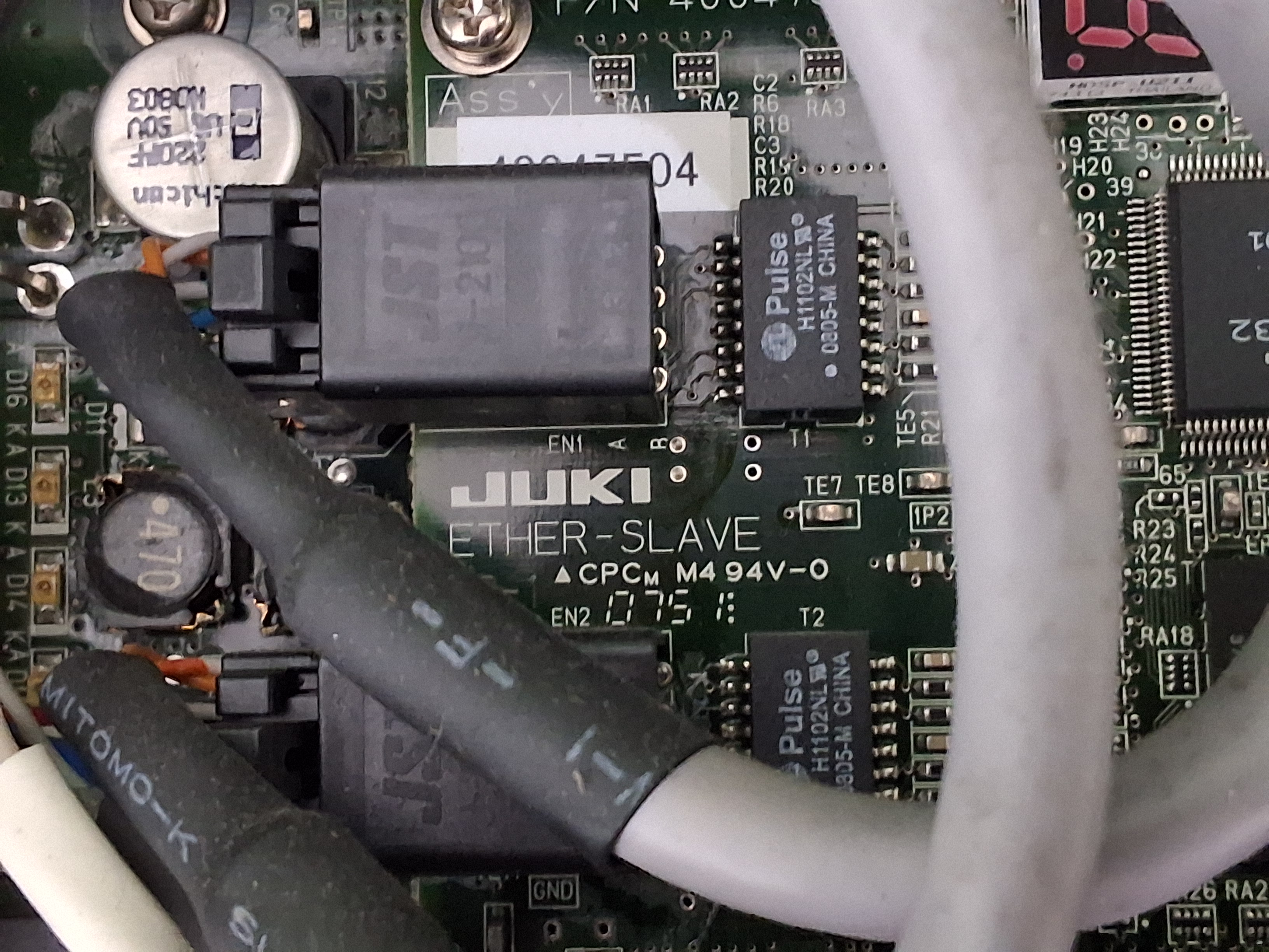 Used JUKI FEEDER 40047540 REV ASSY 40047541 WITH JUKI 40047503 ETHER-SLAVE CIRCUIT BOARD 40047504