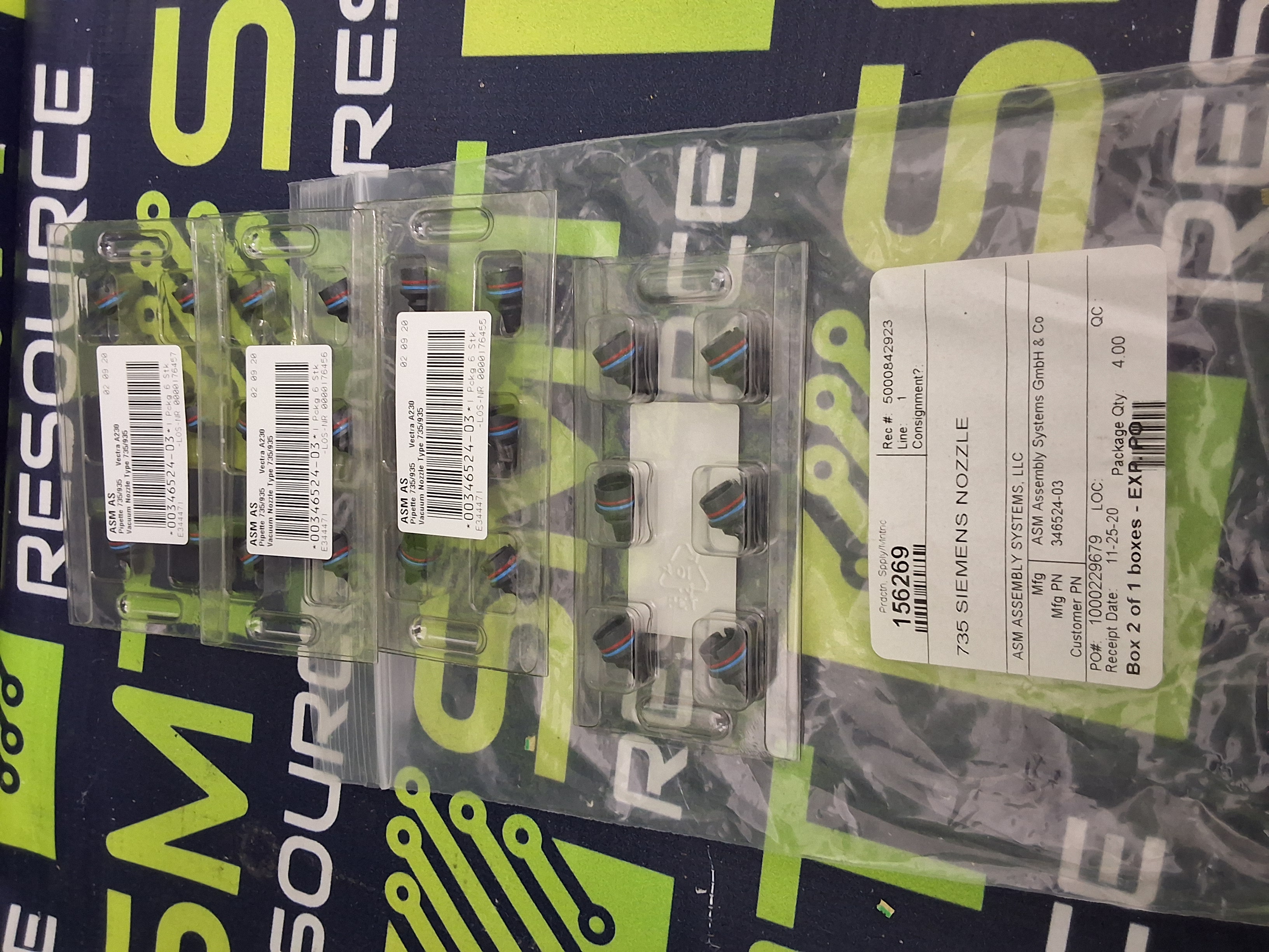 SIEMENS 735 / 935 VACUUM NOZZLE 00346524-03 - QTY. 6 - BRAND NEW