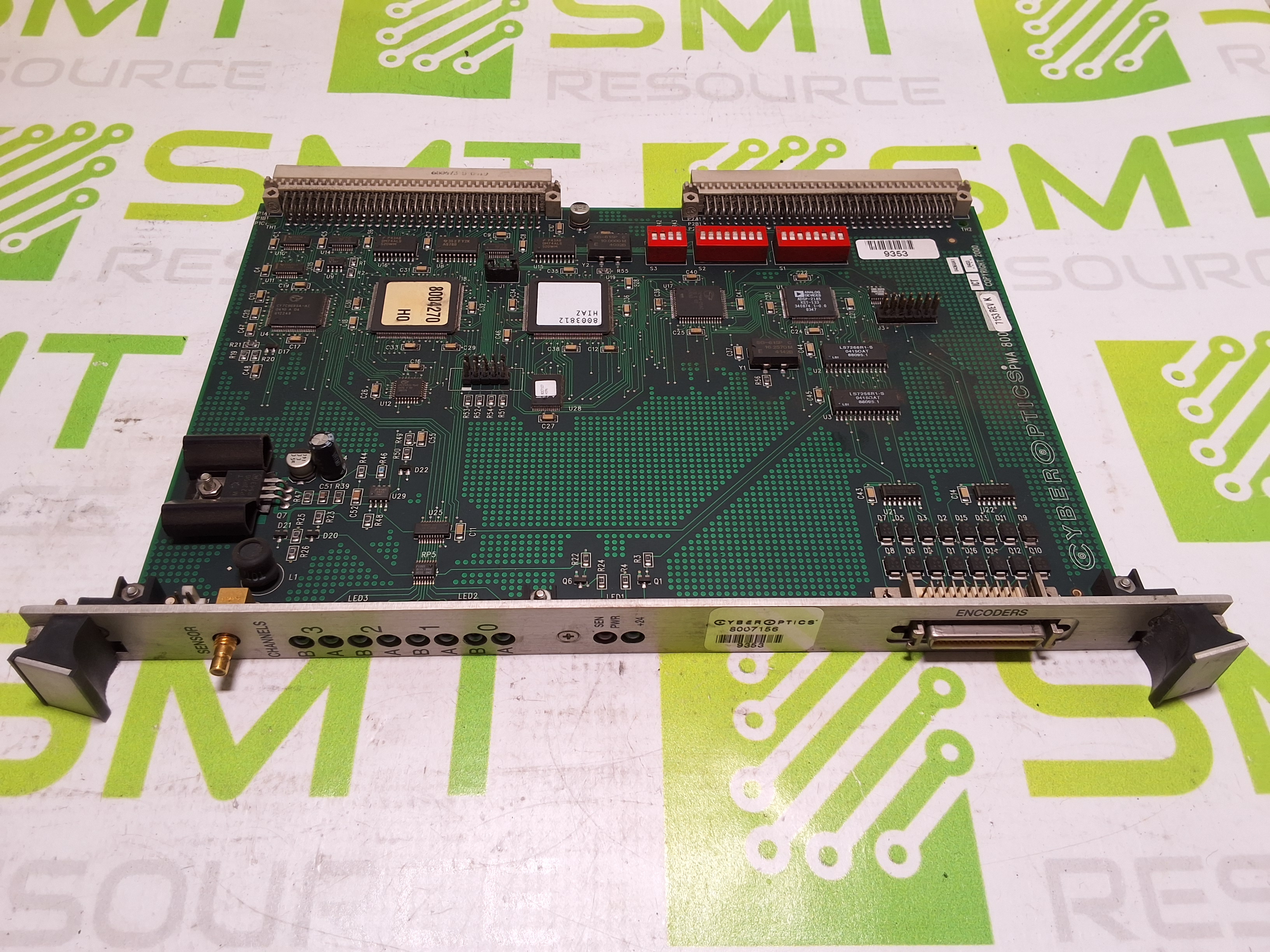Used CYBEROPTICS 8007156 PWA 800 CIRCUIT BOARD ASSEMBLY 