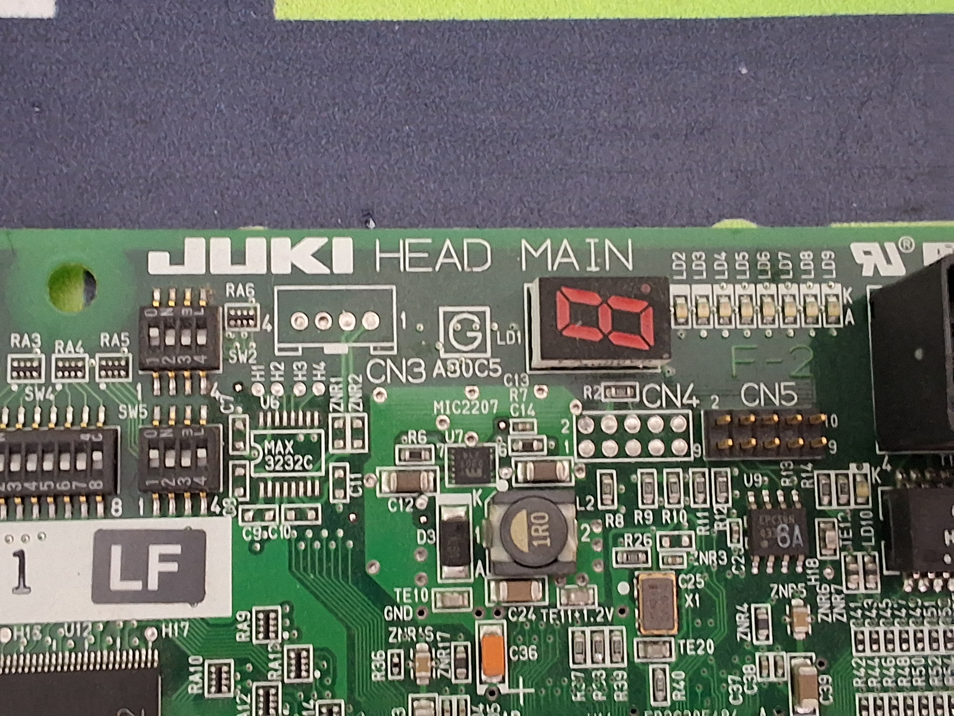Used JUKI 40047505 HEAD MAIN CIRCUIT BOARD ASSEMBLY