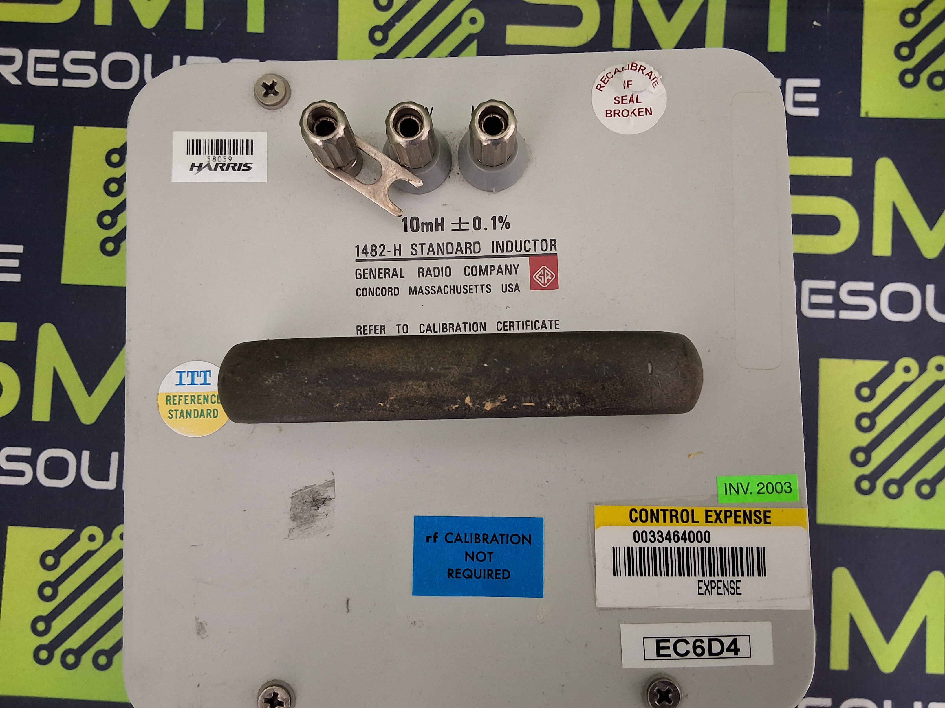 Used GENERAL RADIO COMPANY GenRad IET LABS 1482-H STANDARD INDUCTOR 10mH ±0.1%