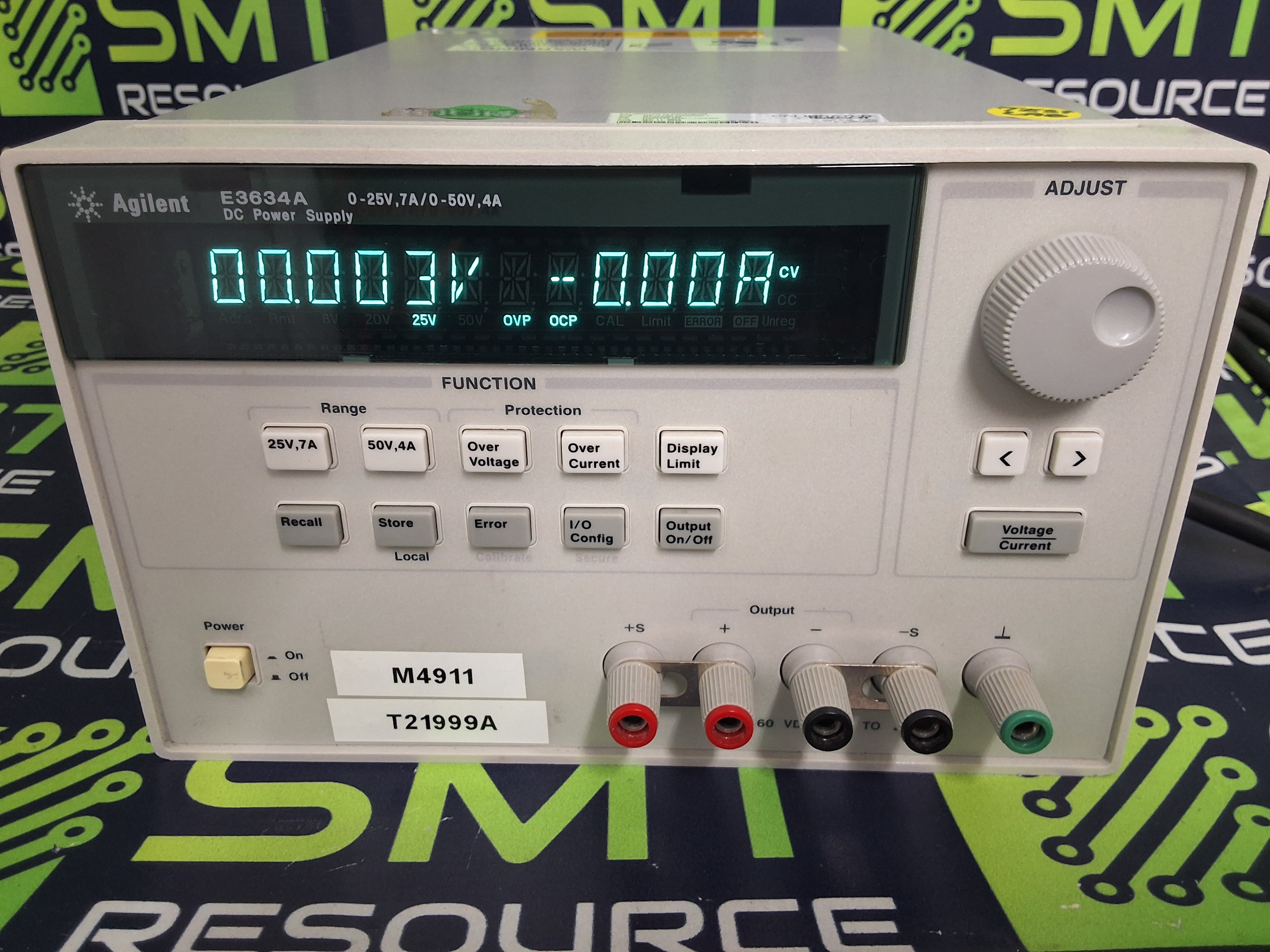 Used AGILENT E3634A DC POWER SUPPLY 0-25V 7A/0-50V 4A - TESTED & WORKING