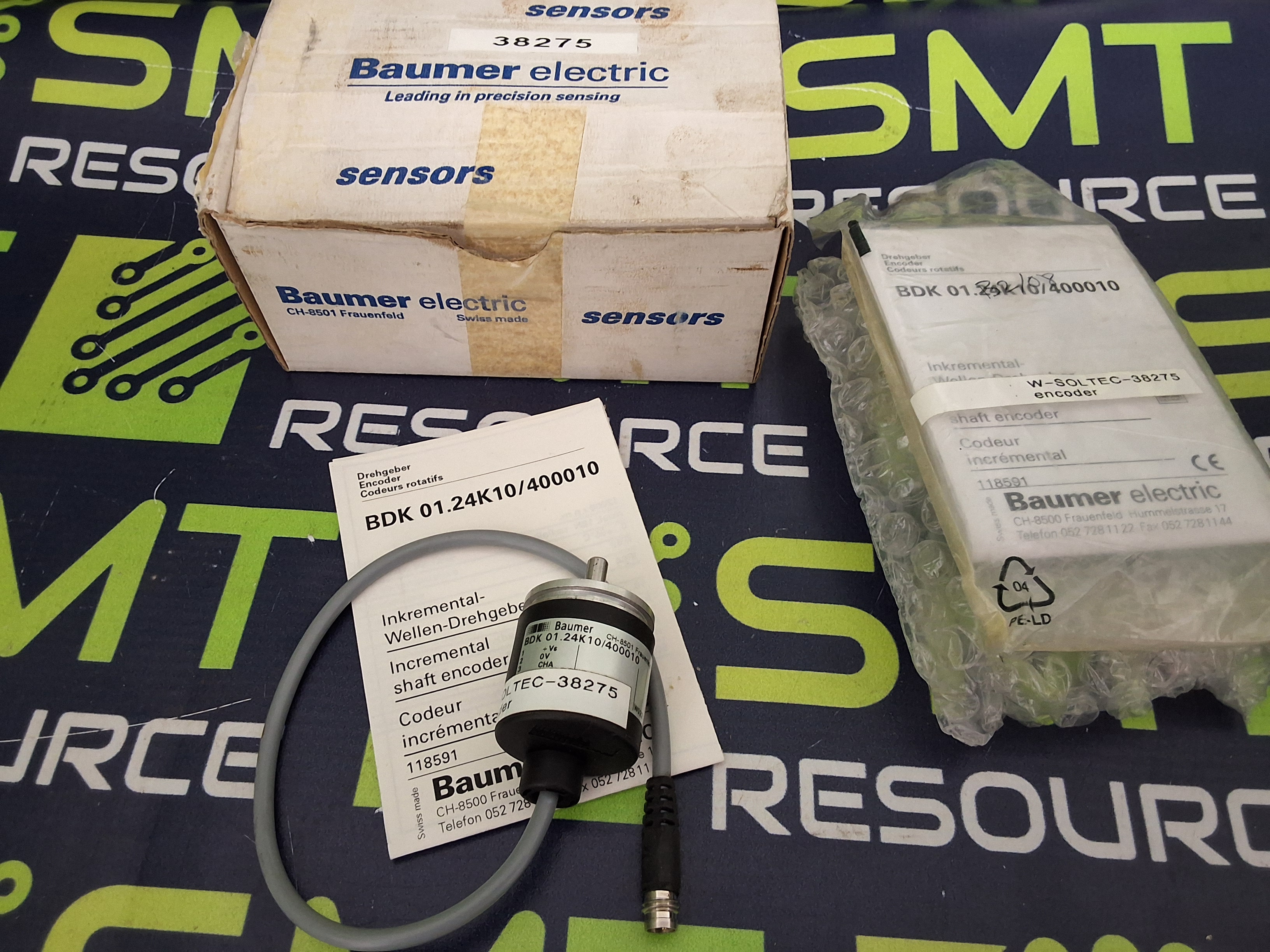 Used BAUMER BDK 01.24K10/400010 ROTARY ENCODER