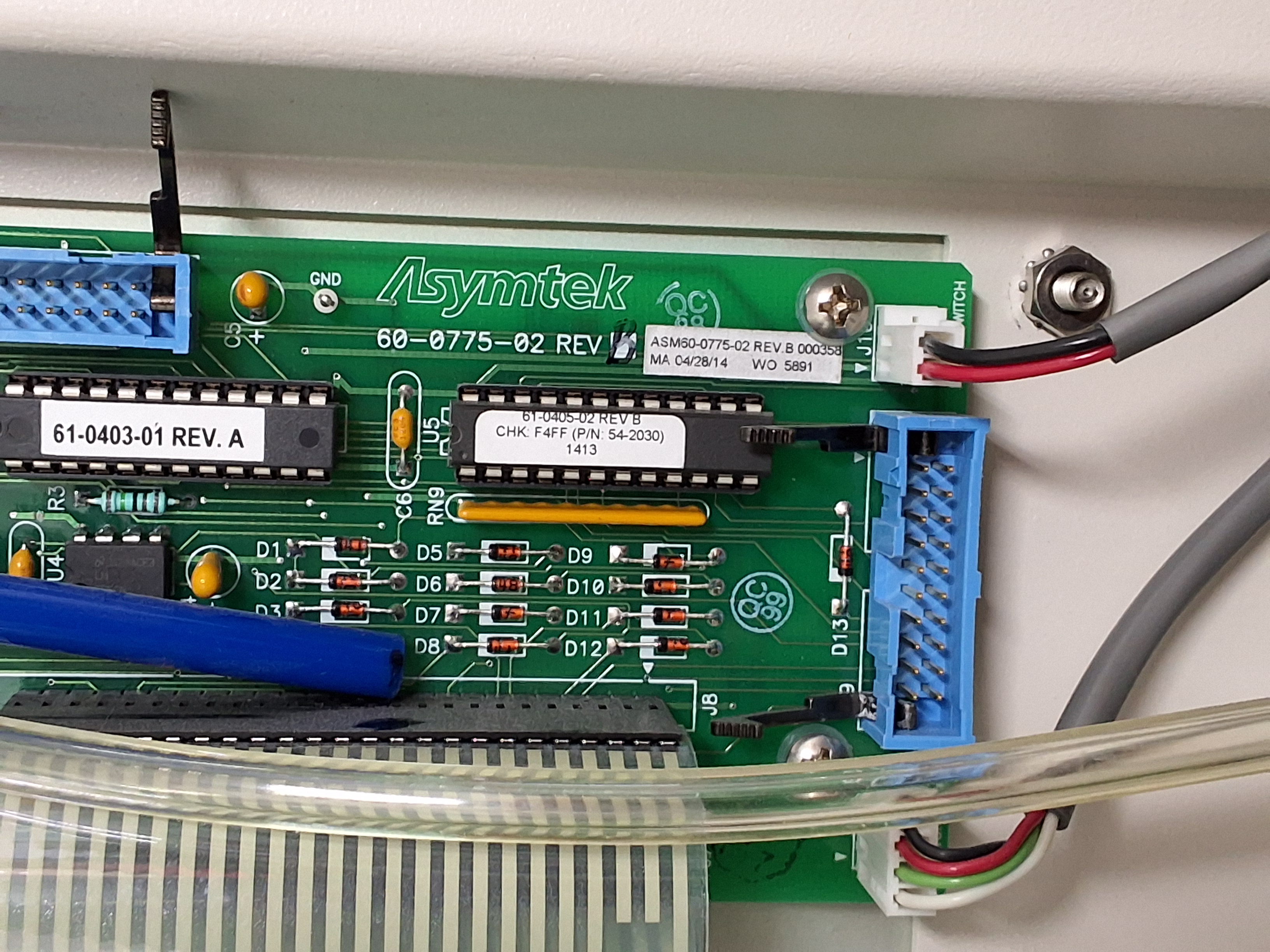 Used ASYMTEK C-708 AICE AUTOMATED FLUID DISPENSING PLACEMENT INTERFACE PANEL 02-2104-00