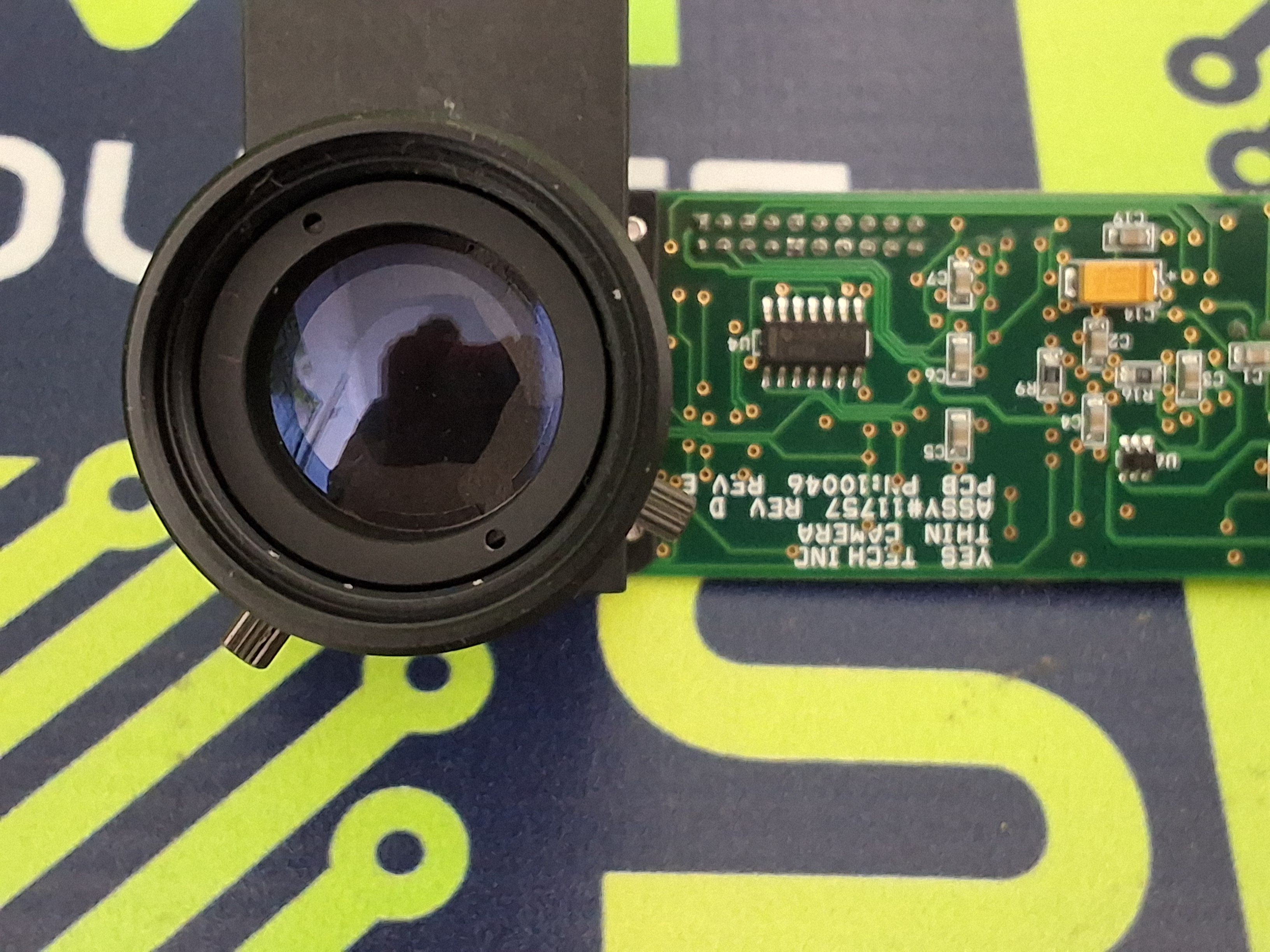 Used YesTech 10046 / 11757 THIN CCD CAMERA ASSEMBLY WITH 50mm LENS