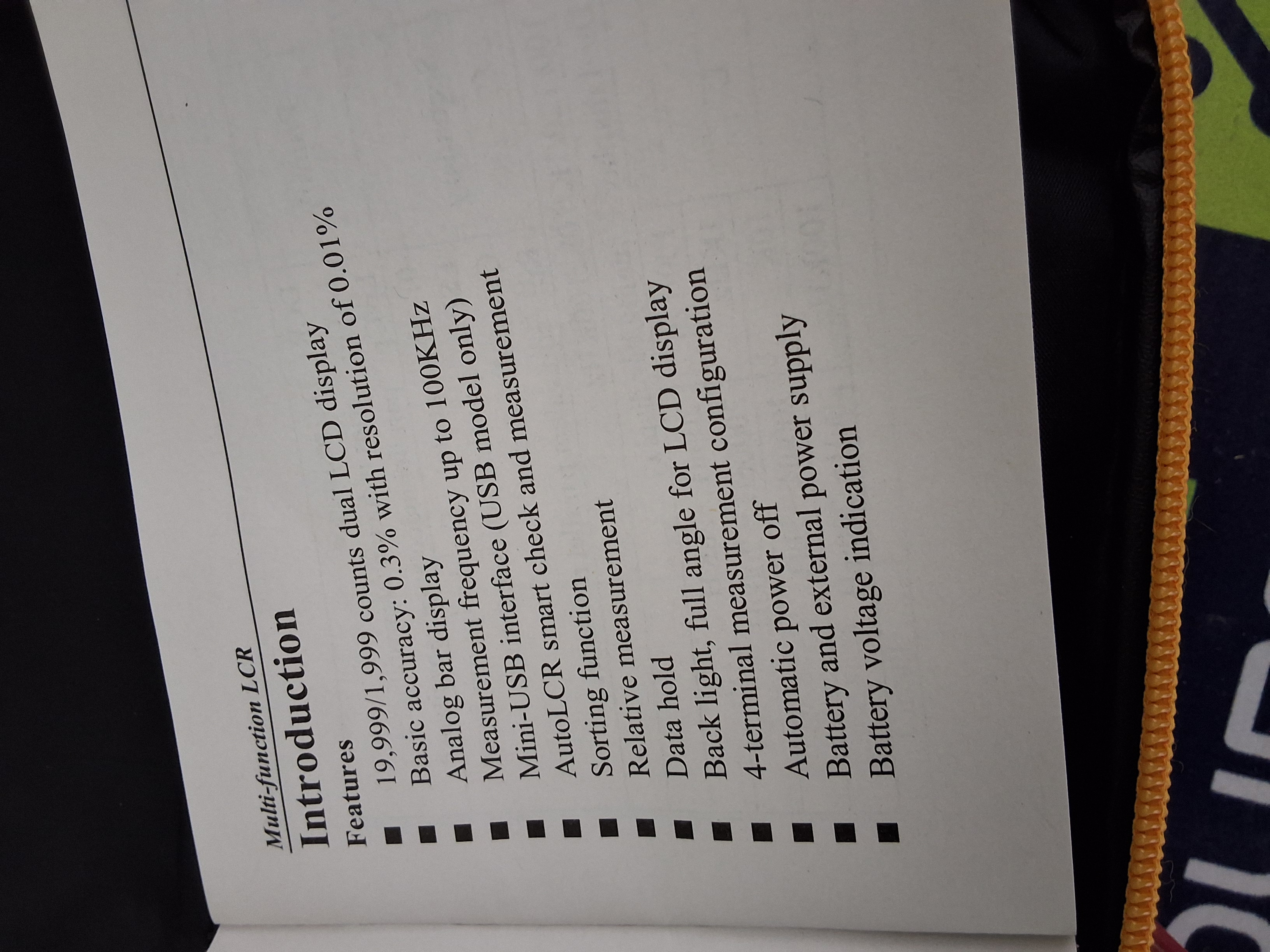 Used V&A PORTABLE MULTI-FUNCTION VA520 LCR METER 