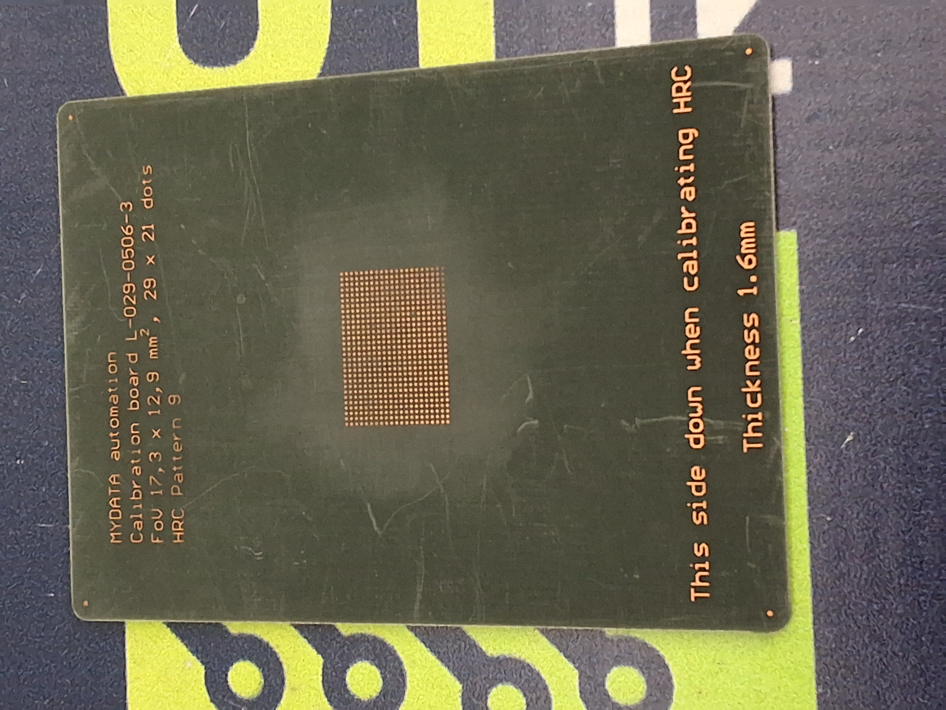 Used MYDATA L-029-0506 CALIBRATION BOARD