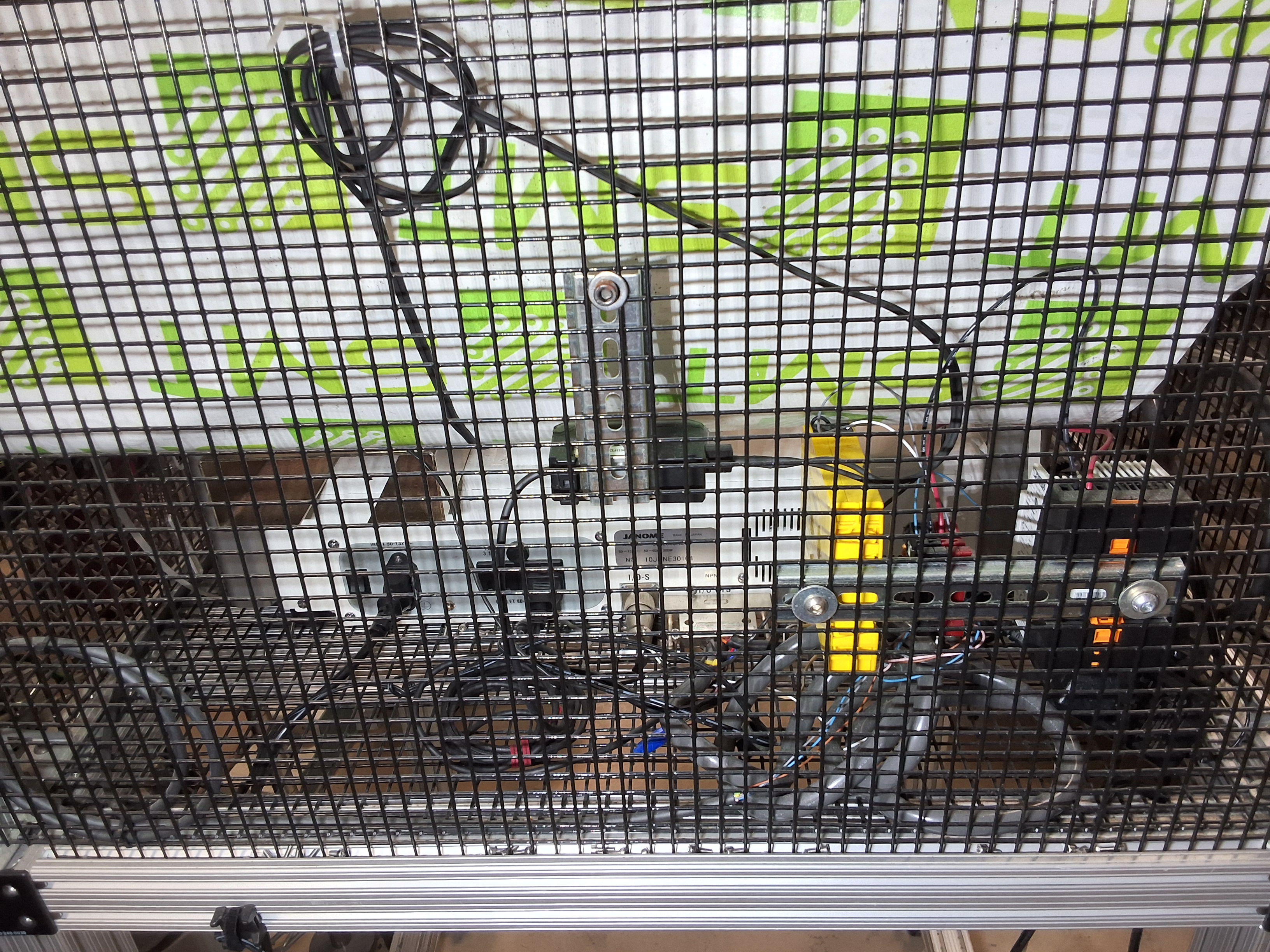 Used JANOME JR 2300NE SCREW DRIVING ROBOT DISPENSING SYSTEM WITH ROLLING CAGE JR2303NE