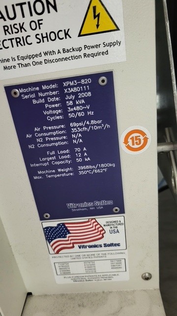 Used Vitronics Soltec XPM 820